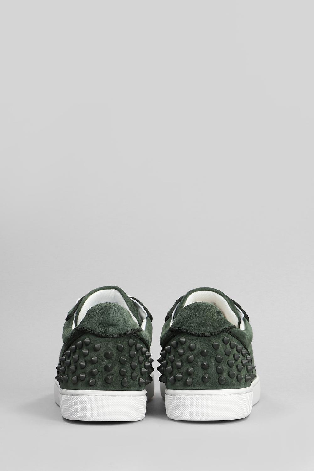 Deliberti Christian Louboutin Sneakers Vieira 2 Orlato In Camoscio Verde Cod. 410173 - Deliberti The Luxury Shopping