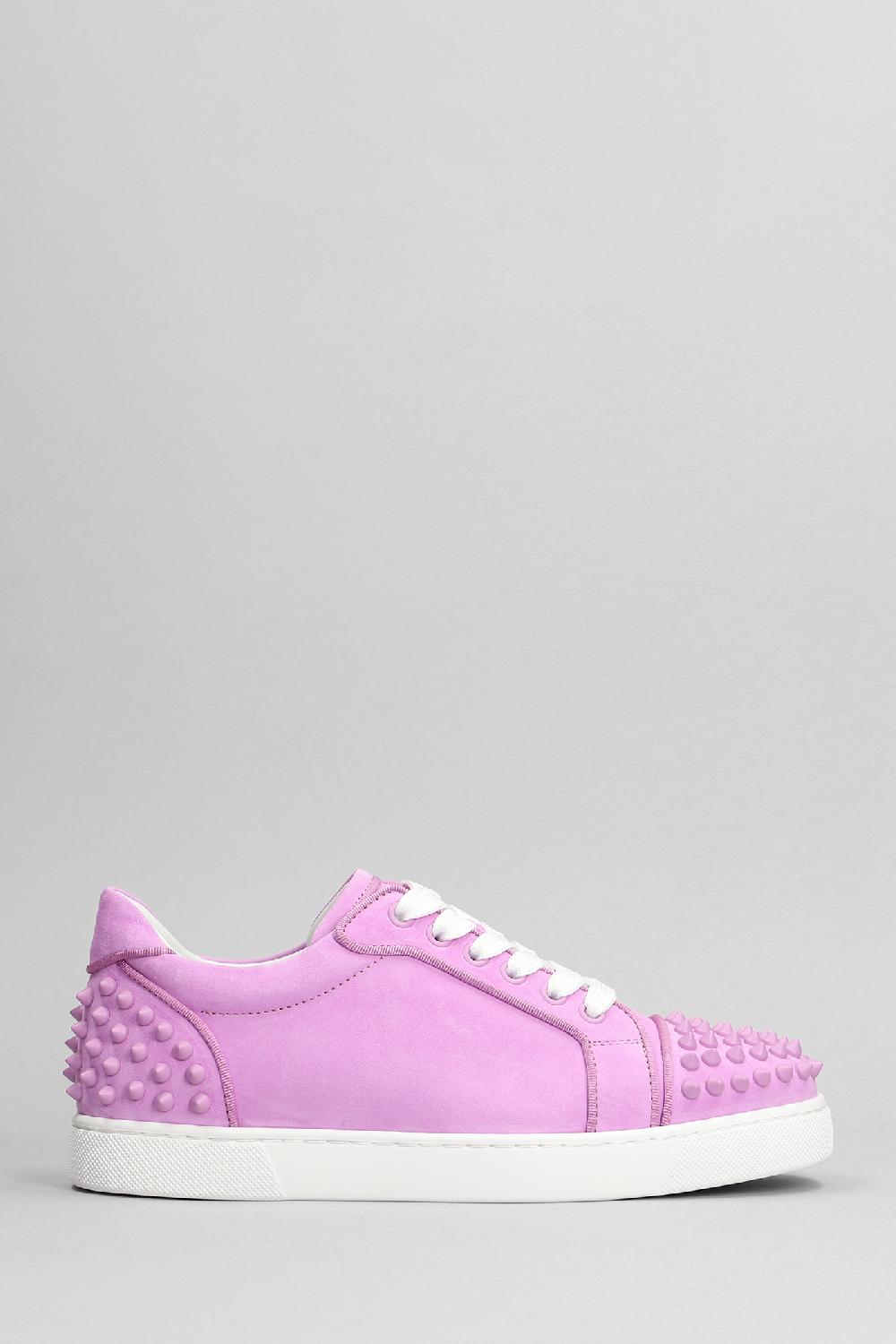 Deliberti Christian Louboutin Sneakers vieira 2 orlato in camoscio rosa cod. 399621 - Deliberti The Luxury Shopping