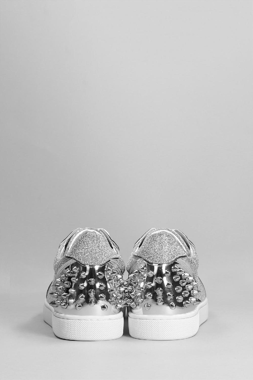 Deliberti Christian Louboutin Sneakers Viera 2 Flat In Pelle Argento Cod. 356578 - Deliberti The Luxury Shopping