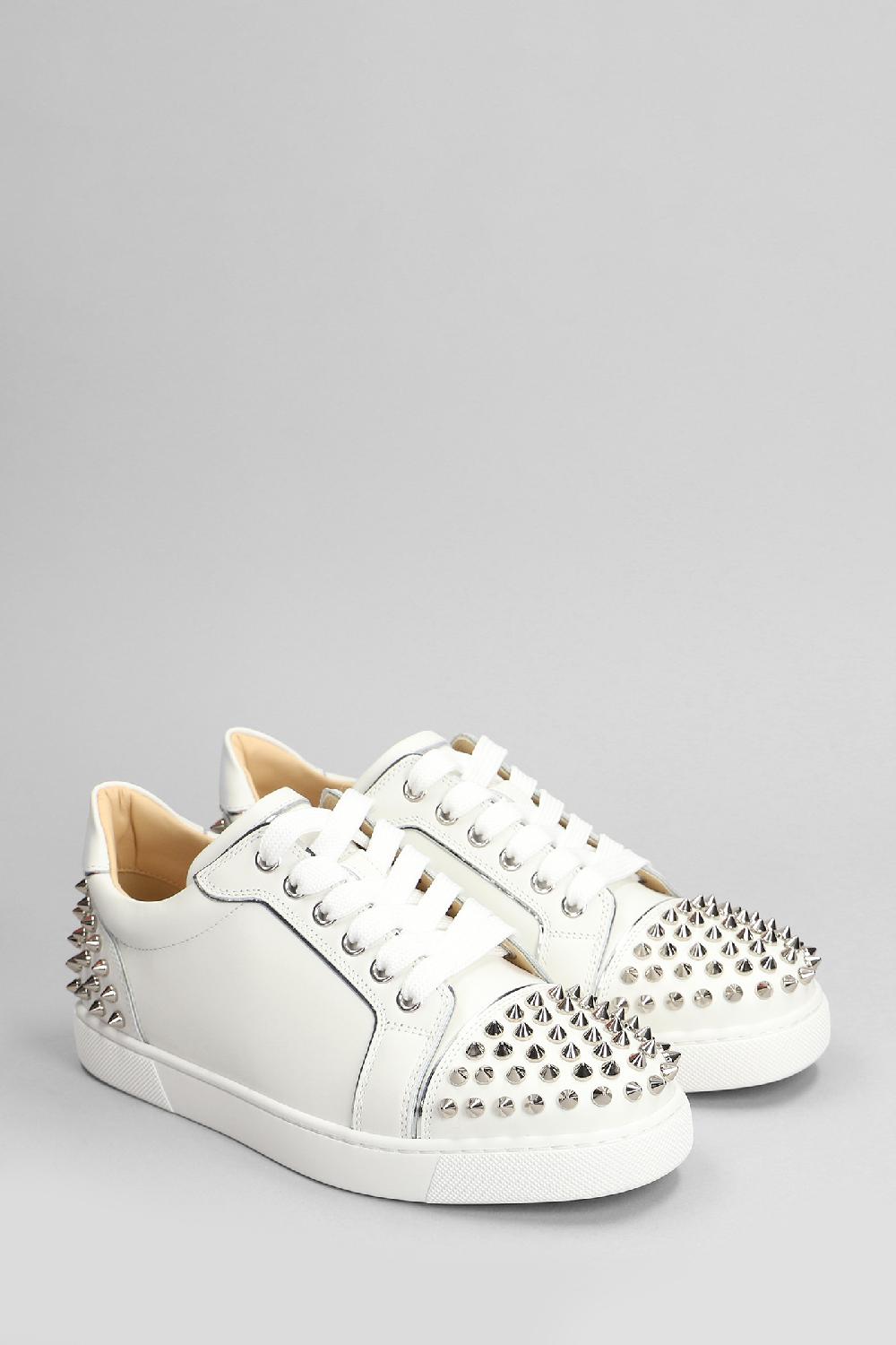 Deliberti Christian Louboutin Sneakers Viera 2 In Pelle Bianca Cod. 399609 - Deliberti The Luxury Shopping