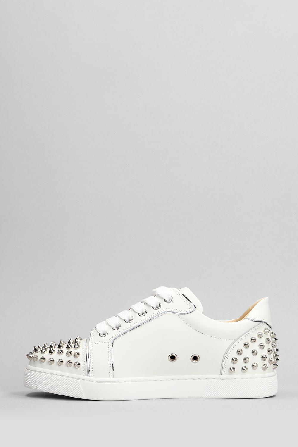 Deliberti Christian Louboutin Sneakers Viera 2 In Pelle Bianca Cod. 399609 - Deliberti The Luxury Shopping