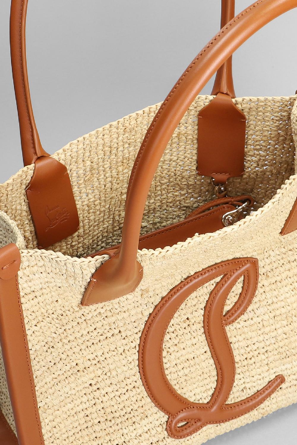 Deliberti Christian Louboutin Tote By My Side In Rafia Beige Cod. 401410 - Deliberti The Luxury Shopping