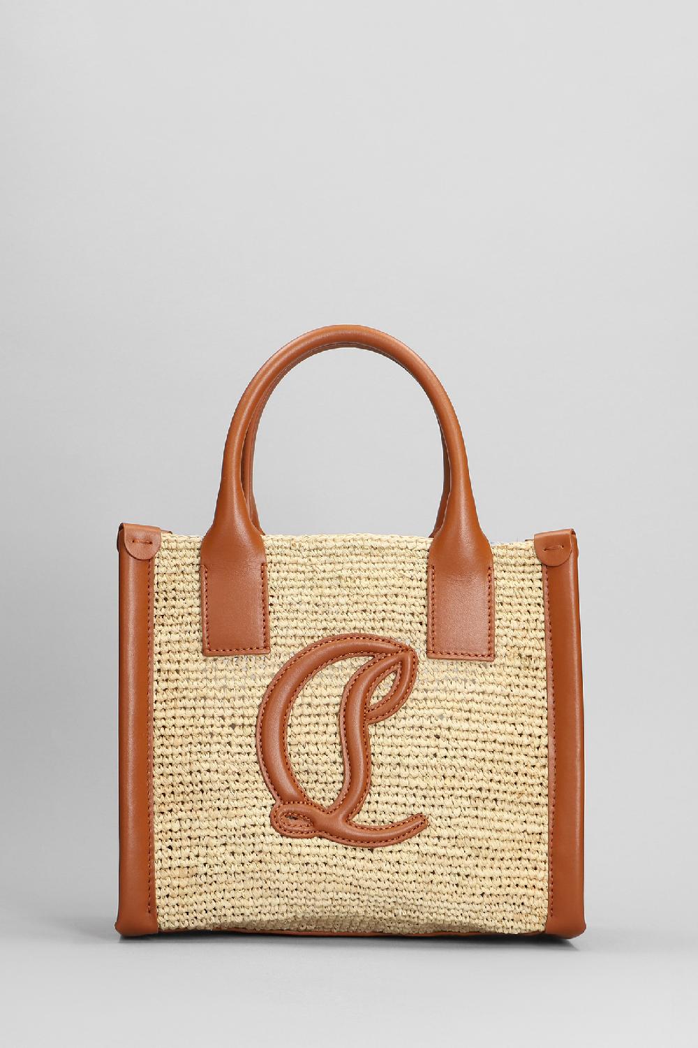 Deliberti Christian Louboutin Tote by my side in rafia beige cod. 401411 - Deliberti The Luxury Shopping
