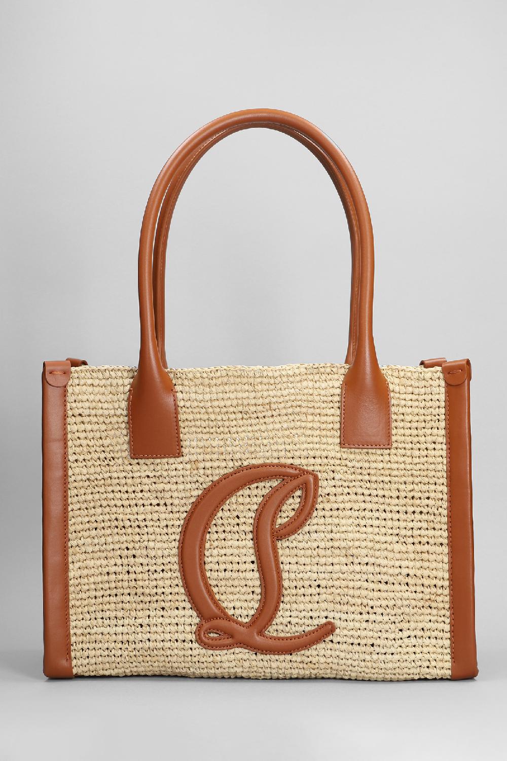 Deliberti Christian Louboutin Tote by my side in rafia beige cod. 401410 - Deliberti The Luxury Shopping
