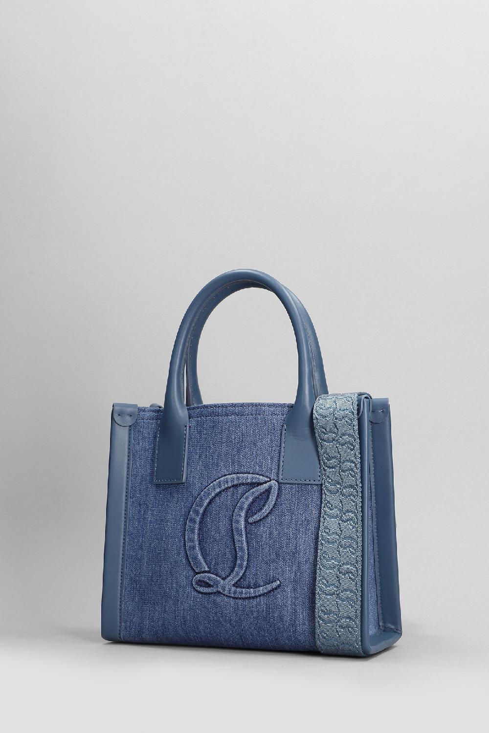 Deliberti Christian Louboutin Tote By My Side Mini In Cotone Blu Cod. 410185 - Deliberti The Luxury Shopping