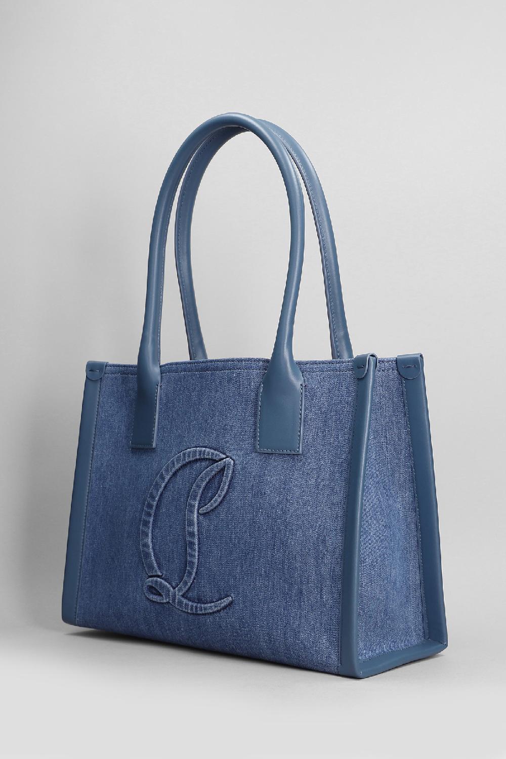 Deliberti Christian Louboutin Tote By My Side Small In Cotone Blu Cod. 410184 - Deliberti The Luxury Shopping