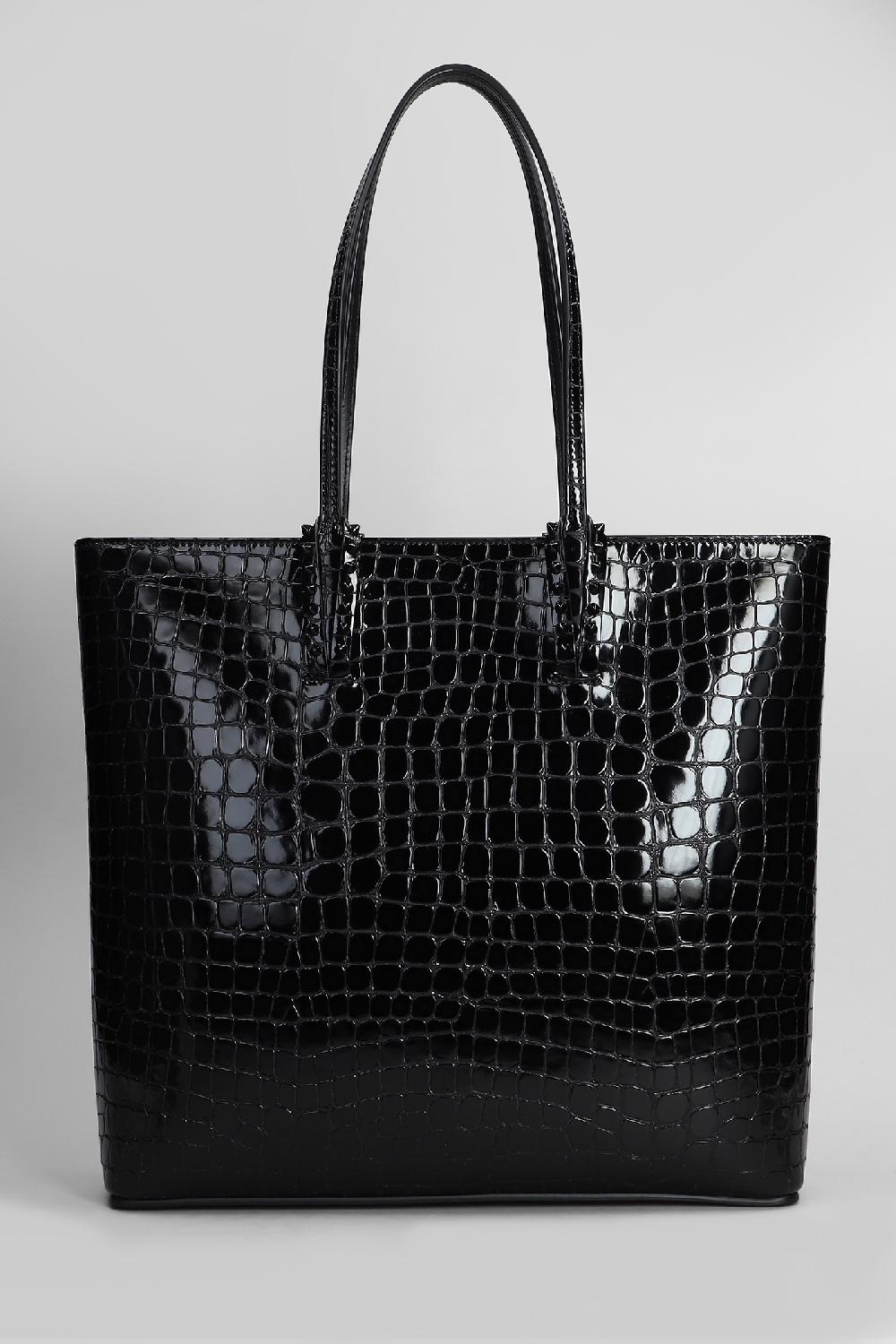 Deliberti Christian Louboutin Tote cabata zipped in pelle nera cod. 409811 - Deliberti The Luxury Shopping