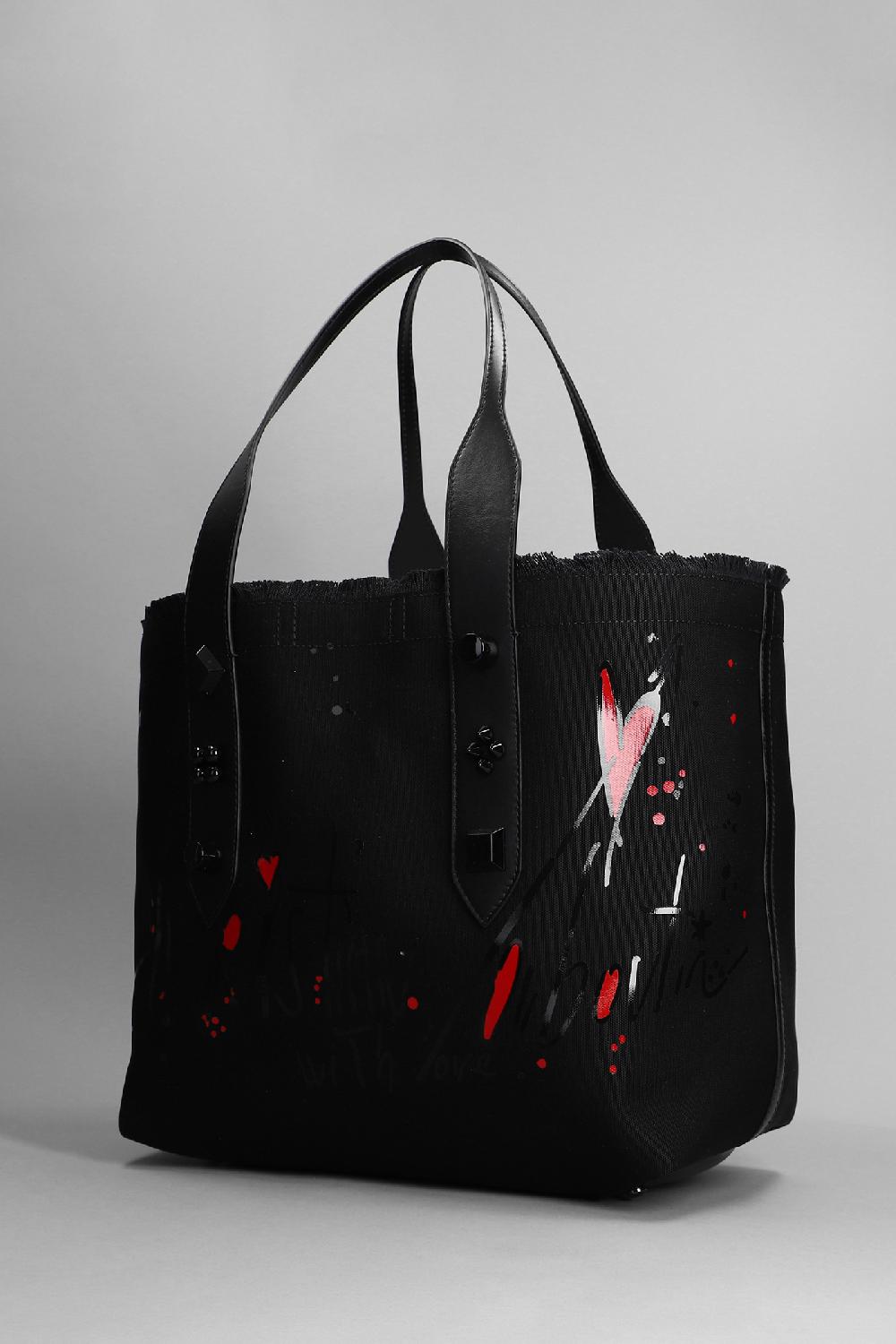 Deliberti Christian Louboutin Tote Frangibus In Cotone Nero Cod. 358445 - Deliberti The Luxury Shopping