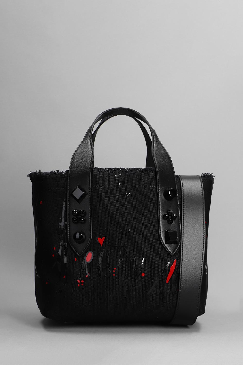 Deliberti Christian Louboutin Tote frangibus in cotone nero cod. 358446 - Deliberti The Luxury Shopping