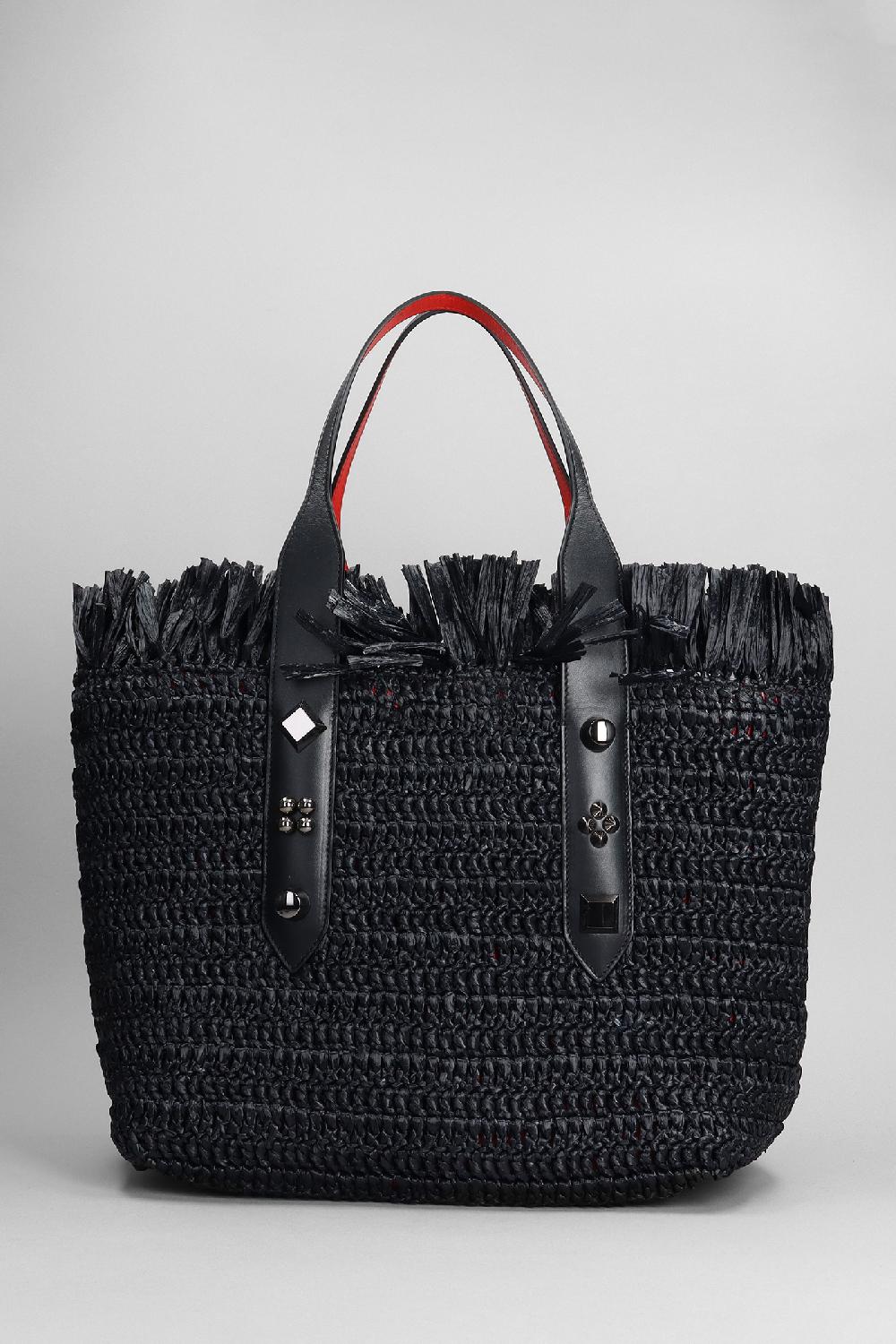 Deliberti Christian Louboutin Tote In Rafia Nera Cod. 380477 - Deliberti The Luxury Shopping