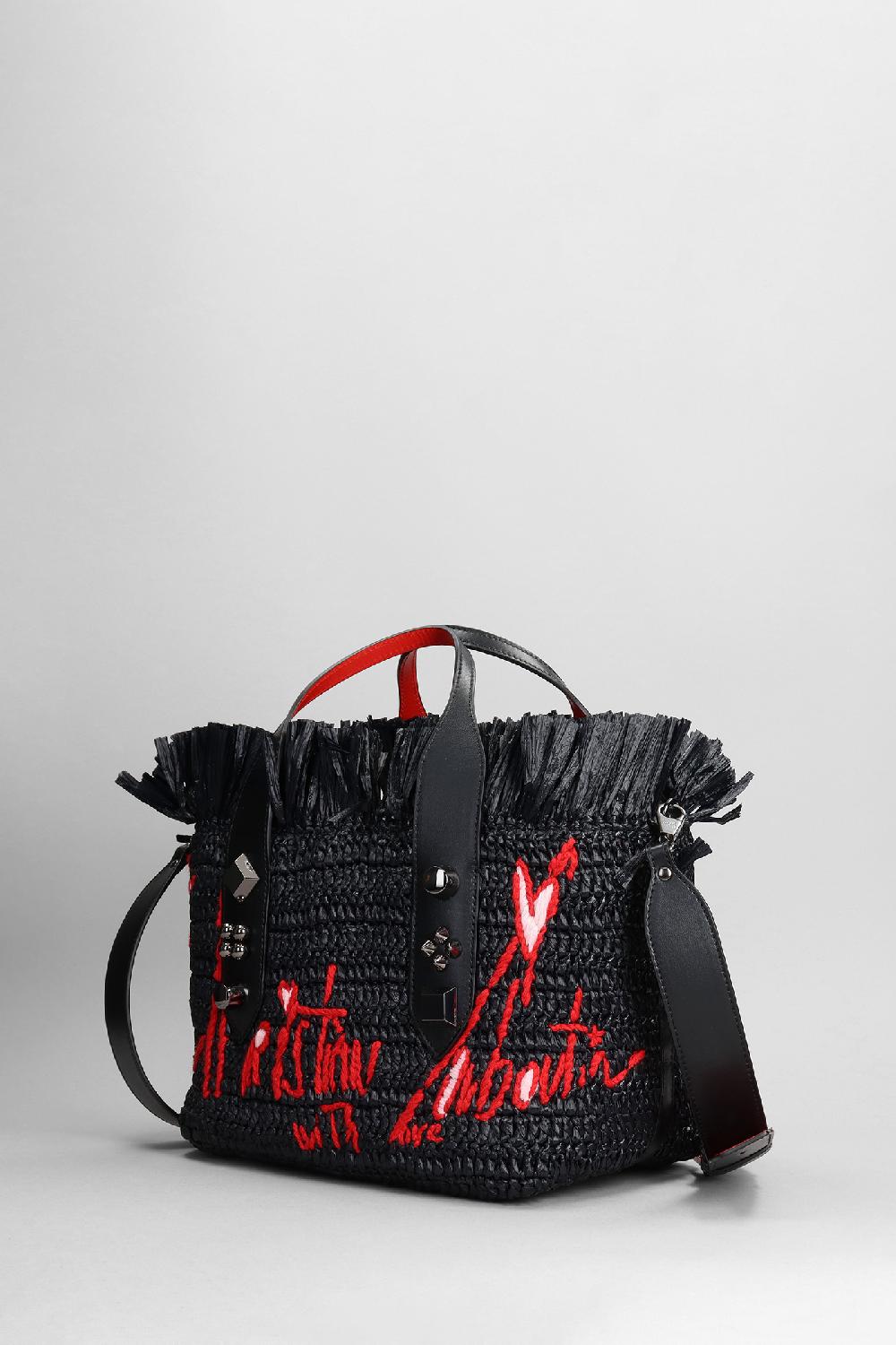 Deliberti Christian Louboutin Tote In Rafia Nera Cod. 380478 - Deliberti The Luxury Shopping
