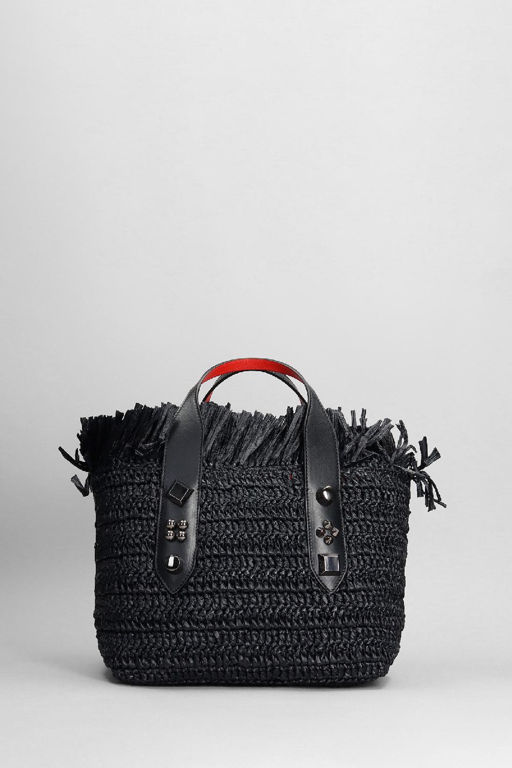 Deliberti Christian Louboutin Tote In Rafia Nera Cod. 380478 - Deliberti The Luxury Shopping