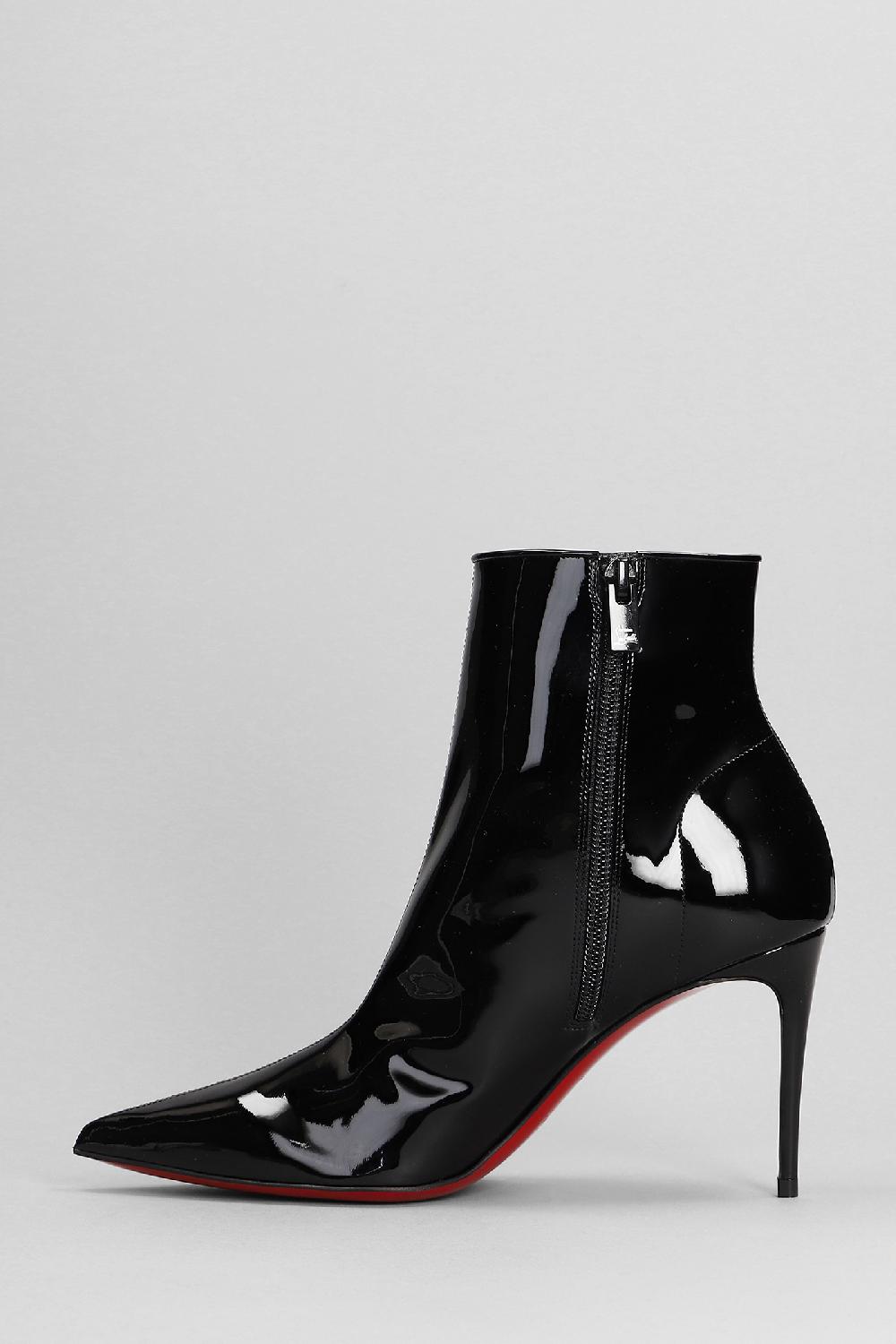 Deliberti Christian Louboutin Tronchetti Tacco Alto Sporty Kate Booty In Vernice Nera Cod. 382259 - Deliberti The Luxury Shopping