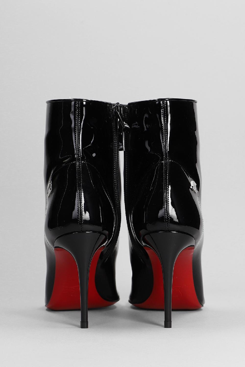 Deliberti Christian Louboutin Tronchetti Tacco Alto Sporty Kate Booty In Vernice Nera Cod. 382259 - Deliberti The Luxury Shopping