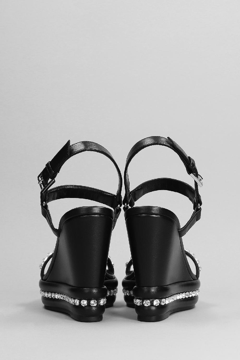 Deliberti Christian Louboutin Zeppe Pyrastrass 110 In Pelle Nera Cod. 399619 - Deliberti The Luxury Shopping