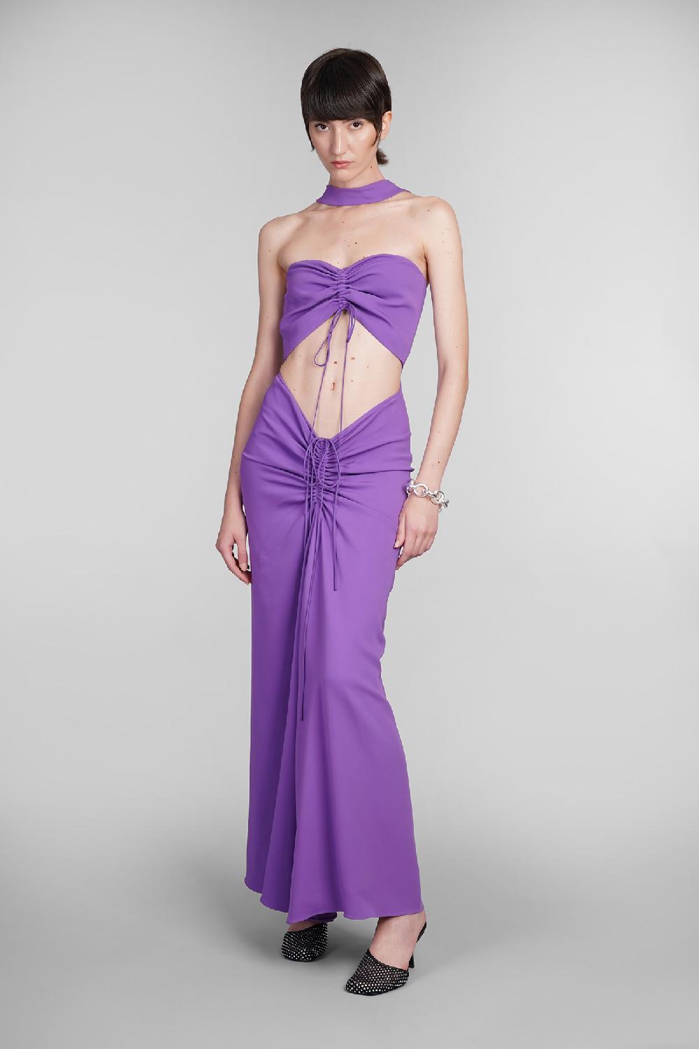 Deliberti Christopher Esber Abito In Viscosa Viola Cod. 402368 - Deliberti The Luxury Shopping