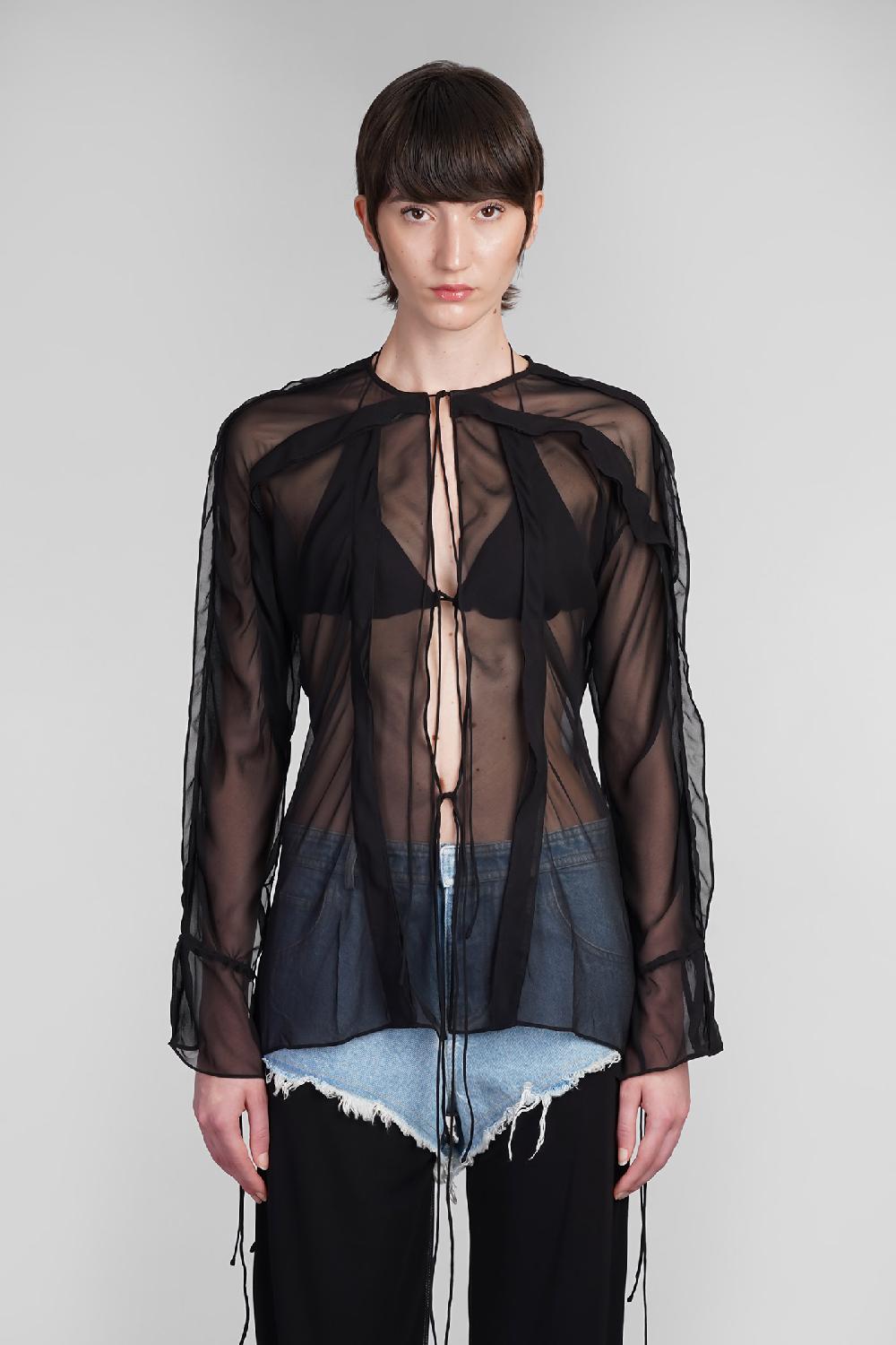 Deliberti Christopher Esber Camicia in seta nera cod. 402356 - Deliberti The Luxury Shopping