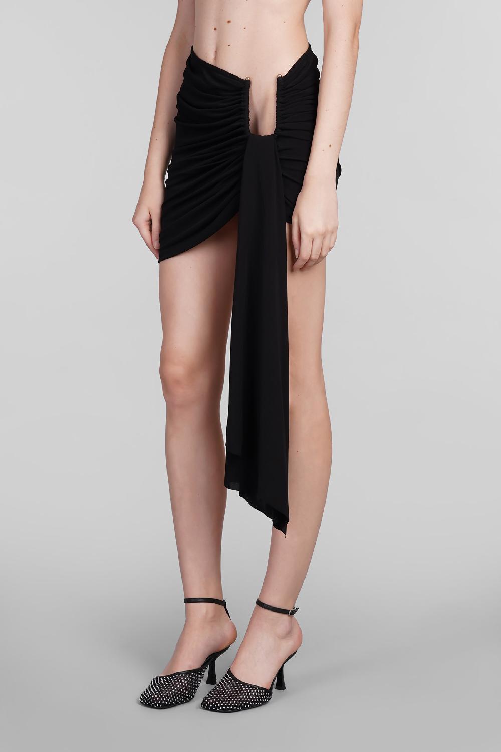 Deliberti Christopher Esber Gonna In Viscosa Nera Cod. 402362 - Deliberti The Luxury Shopping