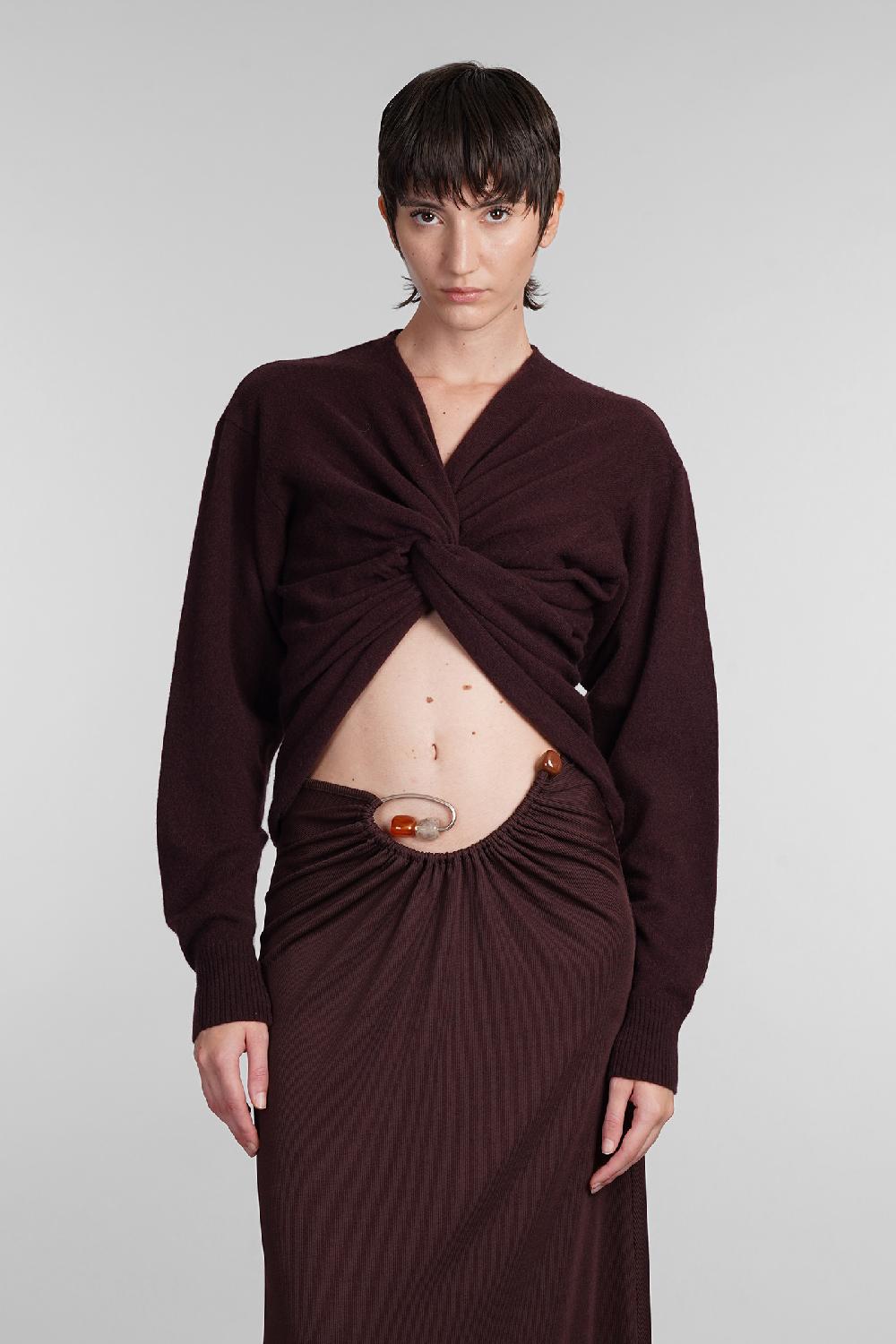 Deliberti Christopher Esber Maglia in cashmere bordeaux cod. 407677 - Deliberti The Luxury Shopping