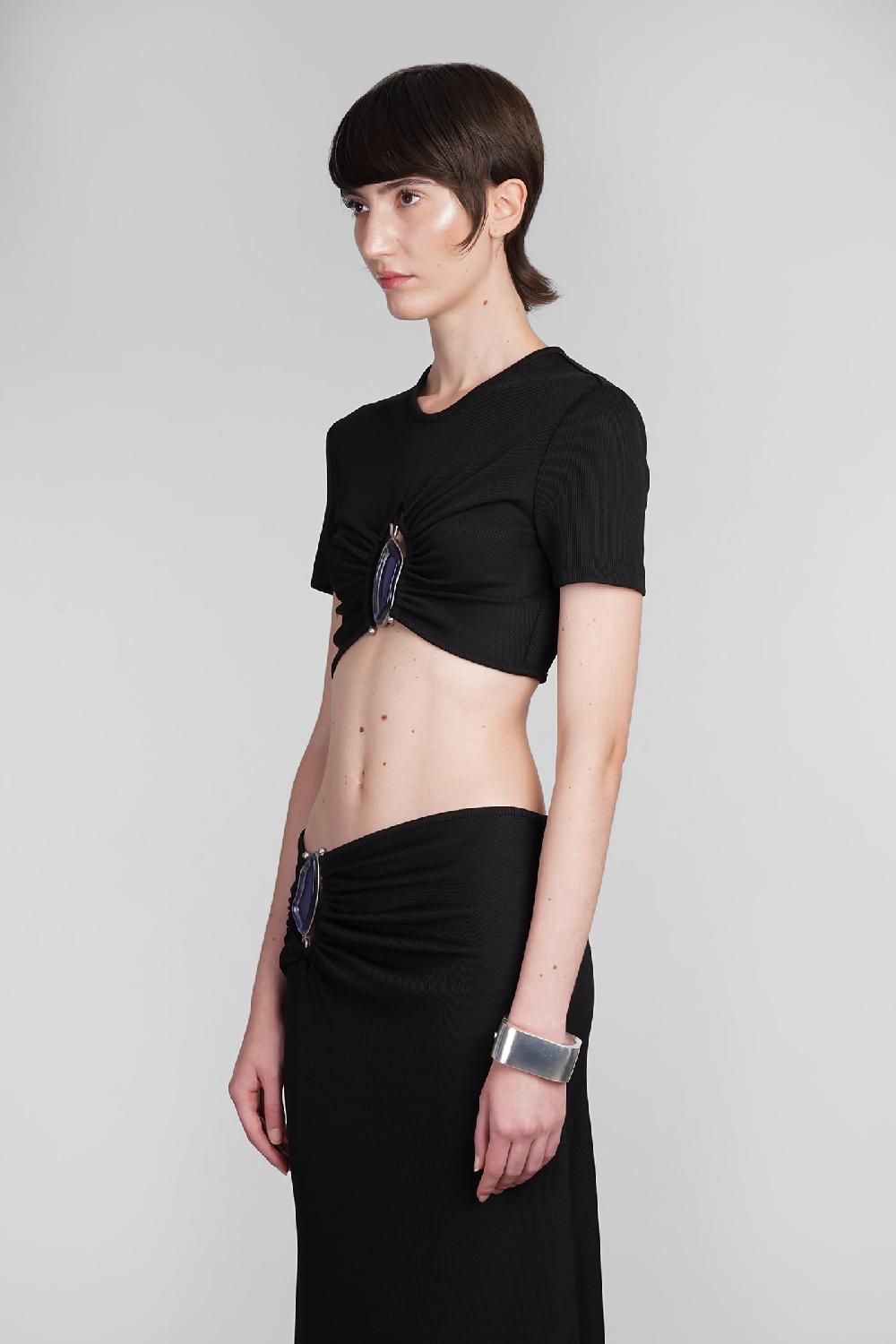 Deliberti Christopher Esber T-shirt In Poliestere Nero Cod. 402370 - Deliberti The Luxury Shopping