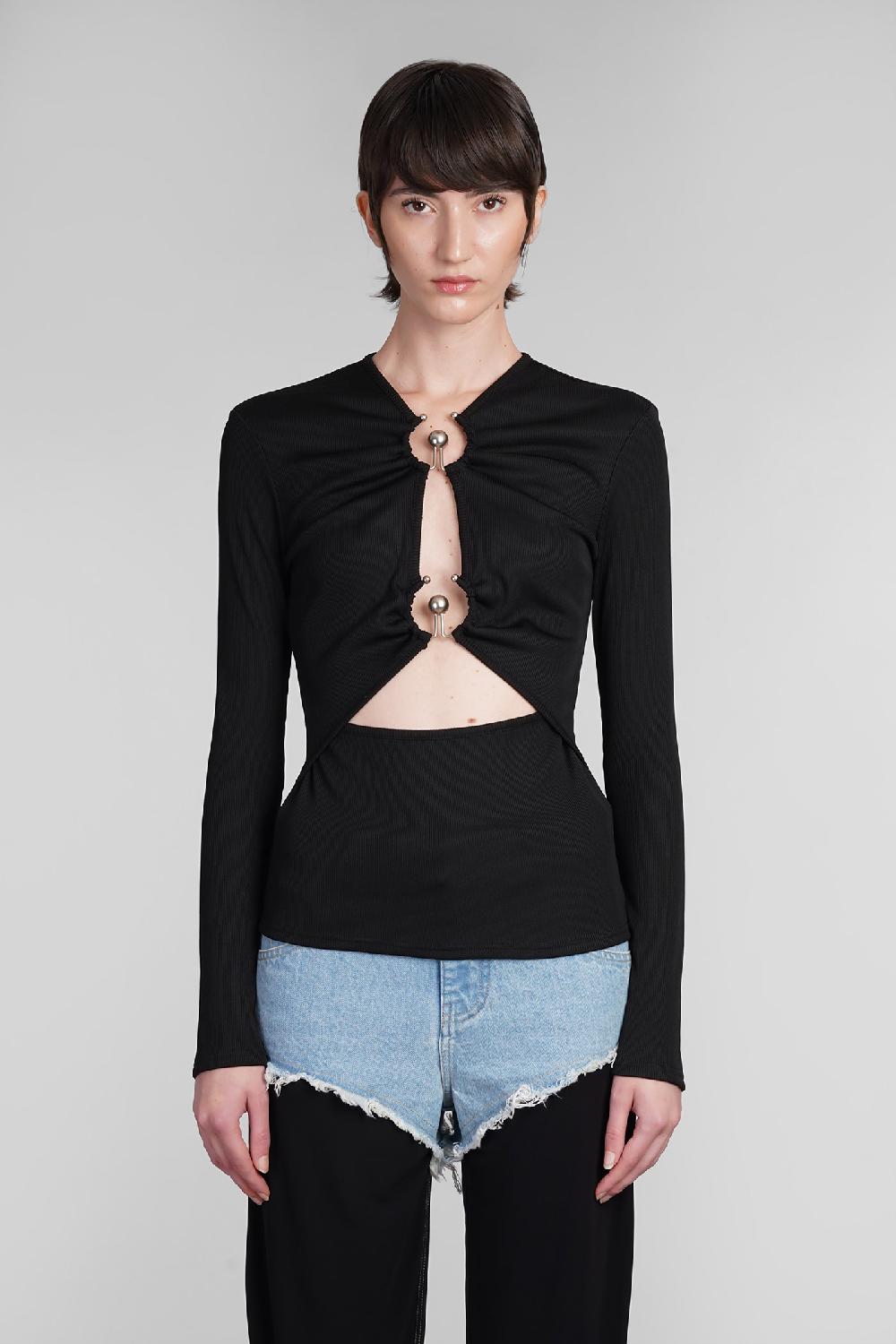 Deliberti Christopher Esber Topwear in poliestere nero cod. 402360 - Deliberti The Luxury Shopping