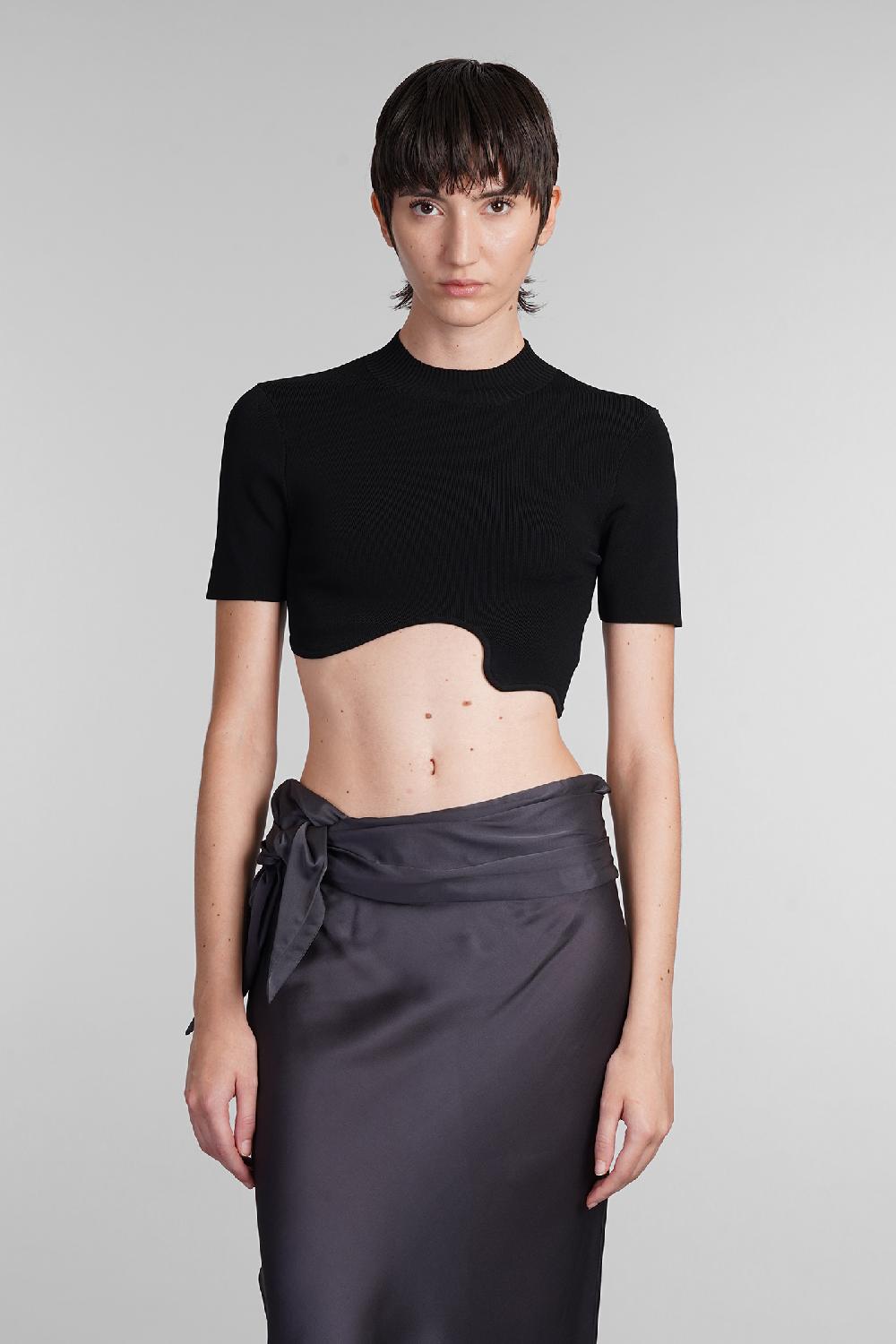 Deliberti Christopher Esber Topwear in viscosa nera cod. 402375 - Deliberti The Luxury Shopping