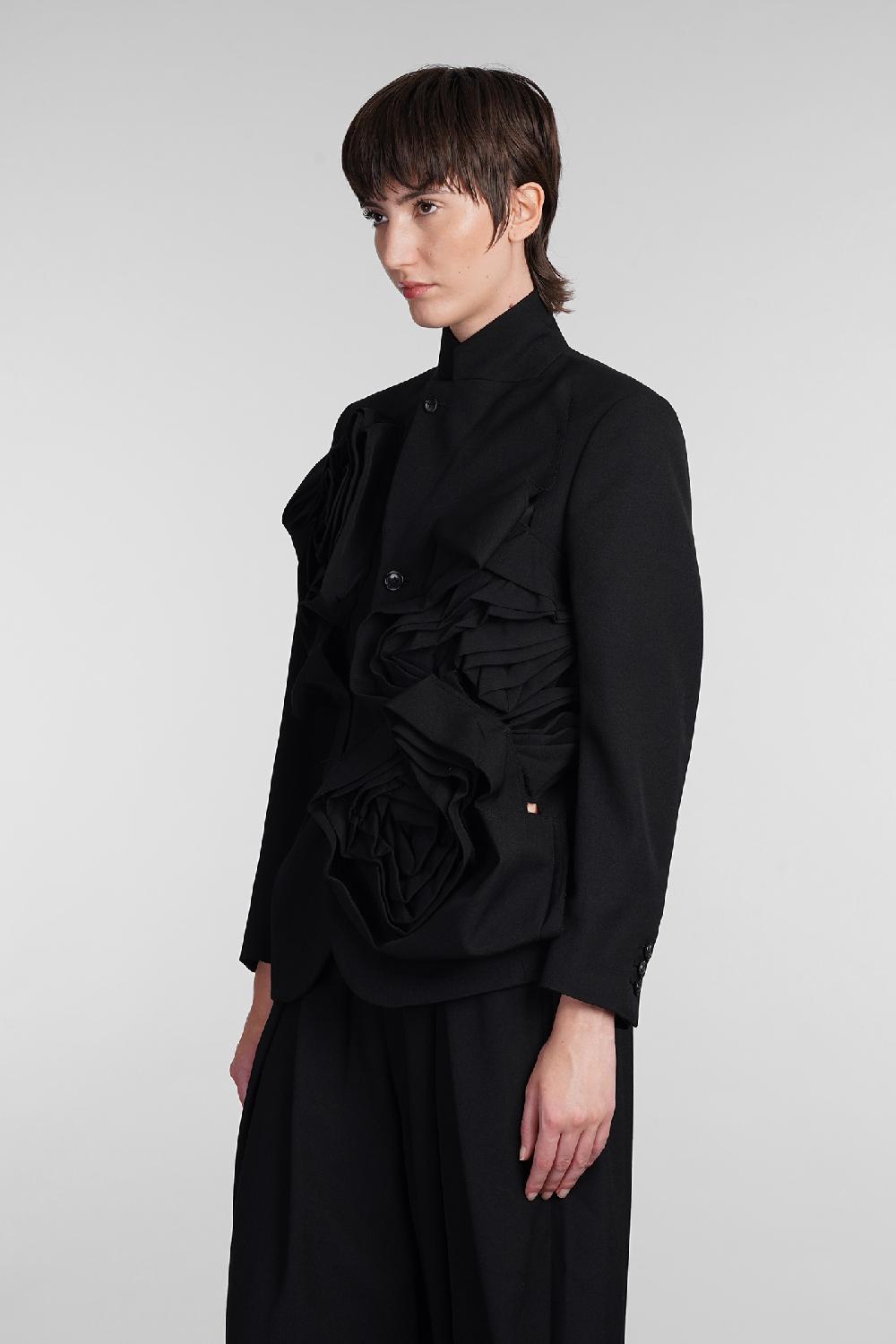 Deliberti Comme Des Garcons Blazer In Lana Nera Cod. 407127 - Deliberti The Luxury Shopping