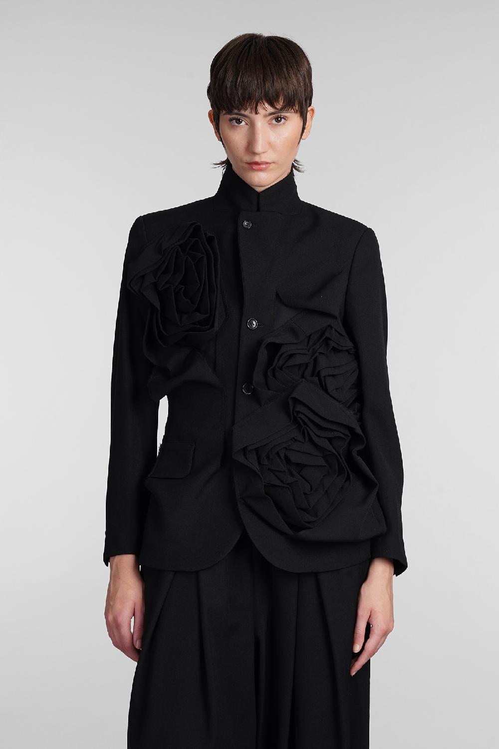 Deliberti Comme des Garcons Blazer in lana nera cod. 407127 - Deliberti The Luxury Shopping