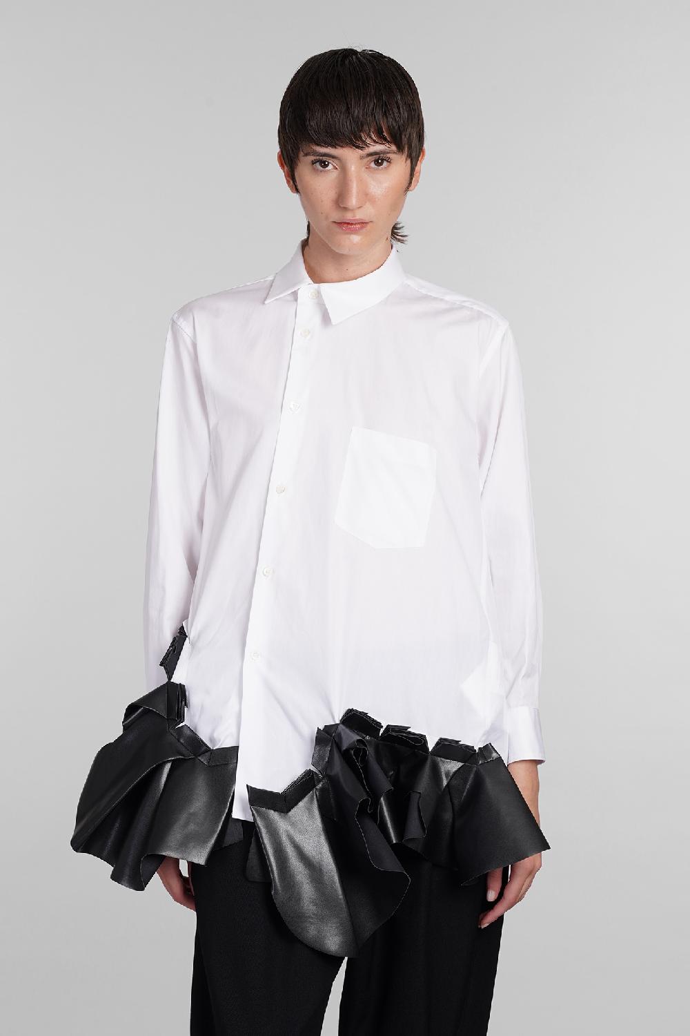 Deliberti Comme des Garcons Camicia in cotone bianco cod. 406921 - Deliberti The Luxury Shopping