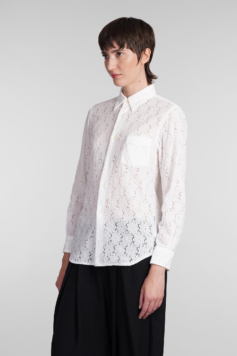 Deliberti Comme Des Garcons Camicia In Nylon Bianco Cod. 407125 - Deliberti The Luxury Shopping