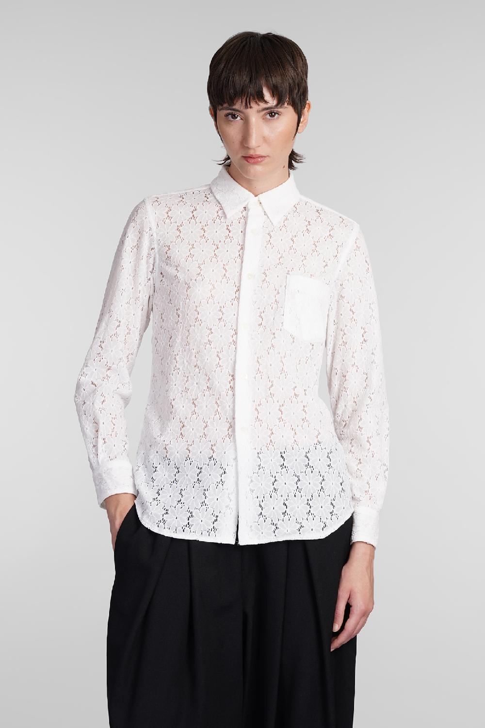 Deliberti Comme des Garcons Camicia in nylon bianco cod. 407125 - Deliberti The Luxury Shopping