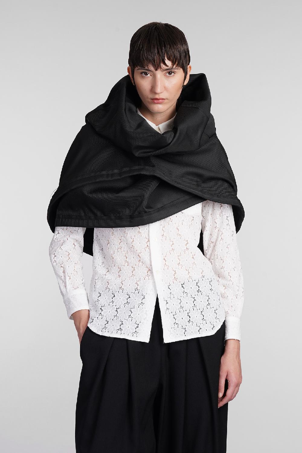 Deliberti Comme des Garcons Coprispalla in poliestere nero cod. 407128 - Deliberti The Luxury Shopping