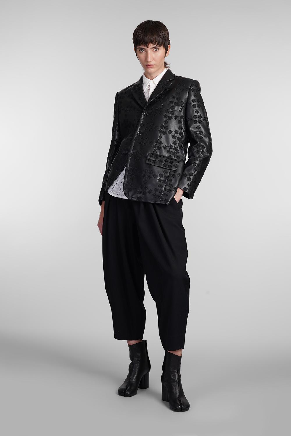 Deliberti Comme Des Garcons Giacca In Pelle In Poliuretano Nero Cod. 406920 - Deliberti The Luxury Shopping