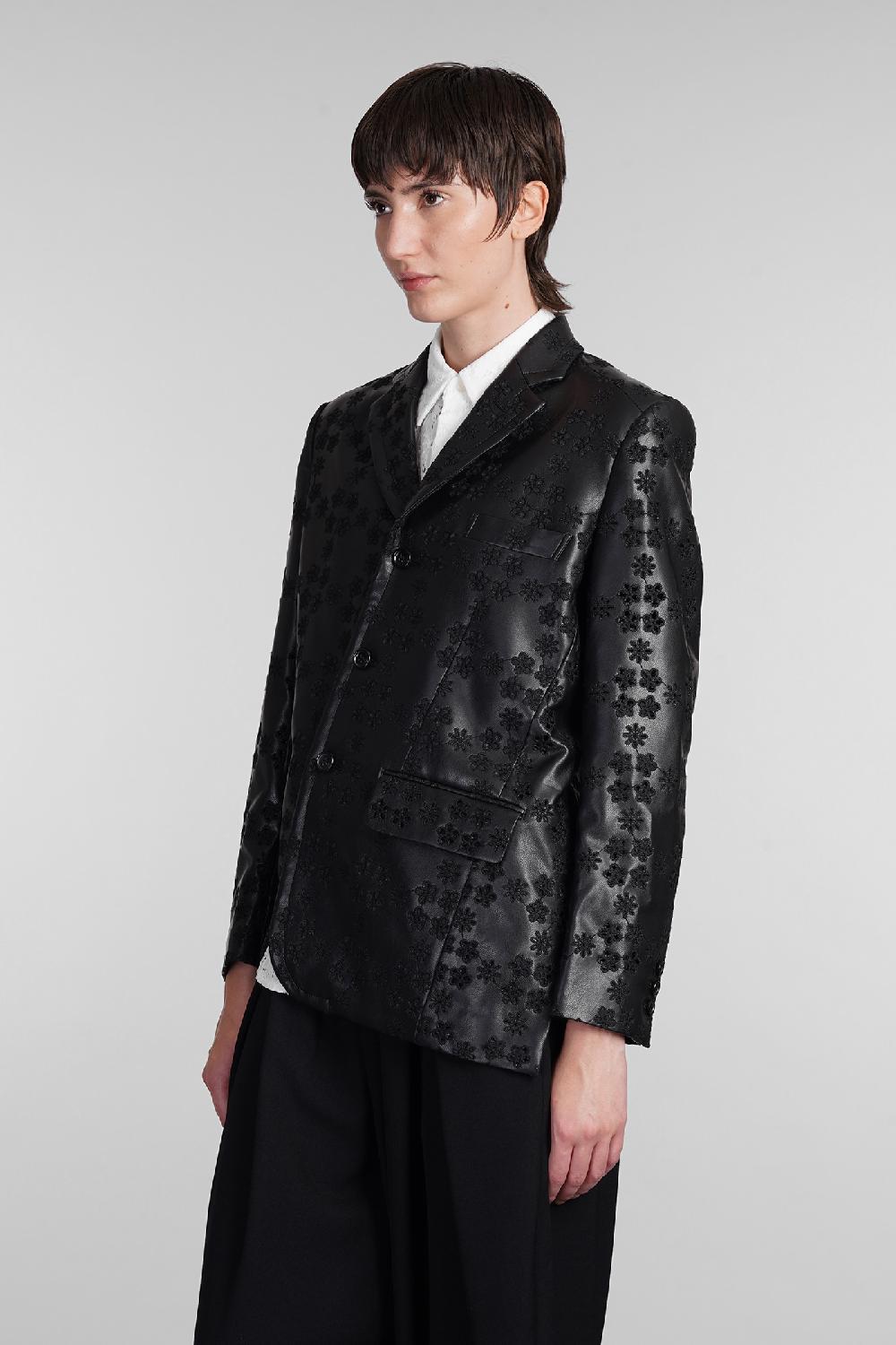 Deliberti Comme Des Garcons Giacca In Pelle In Poliuretano Nero Cod. 406920 - Deliberti The Luxury Shopping