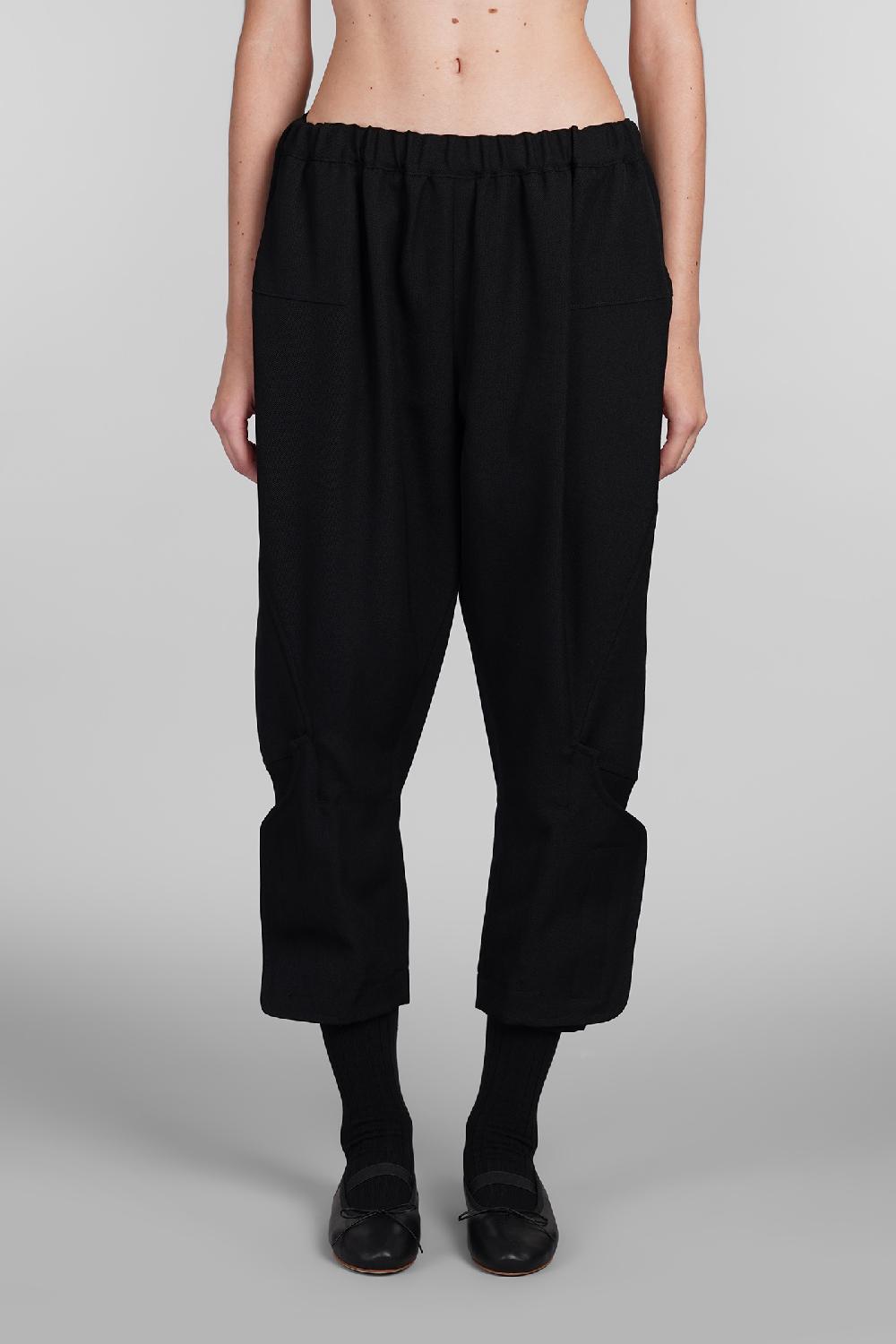 Deliberti Comme des Garcons Pantalone in lana nera cod. 406924 - Deliberti The Luxury Shopping