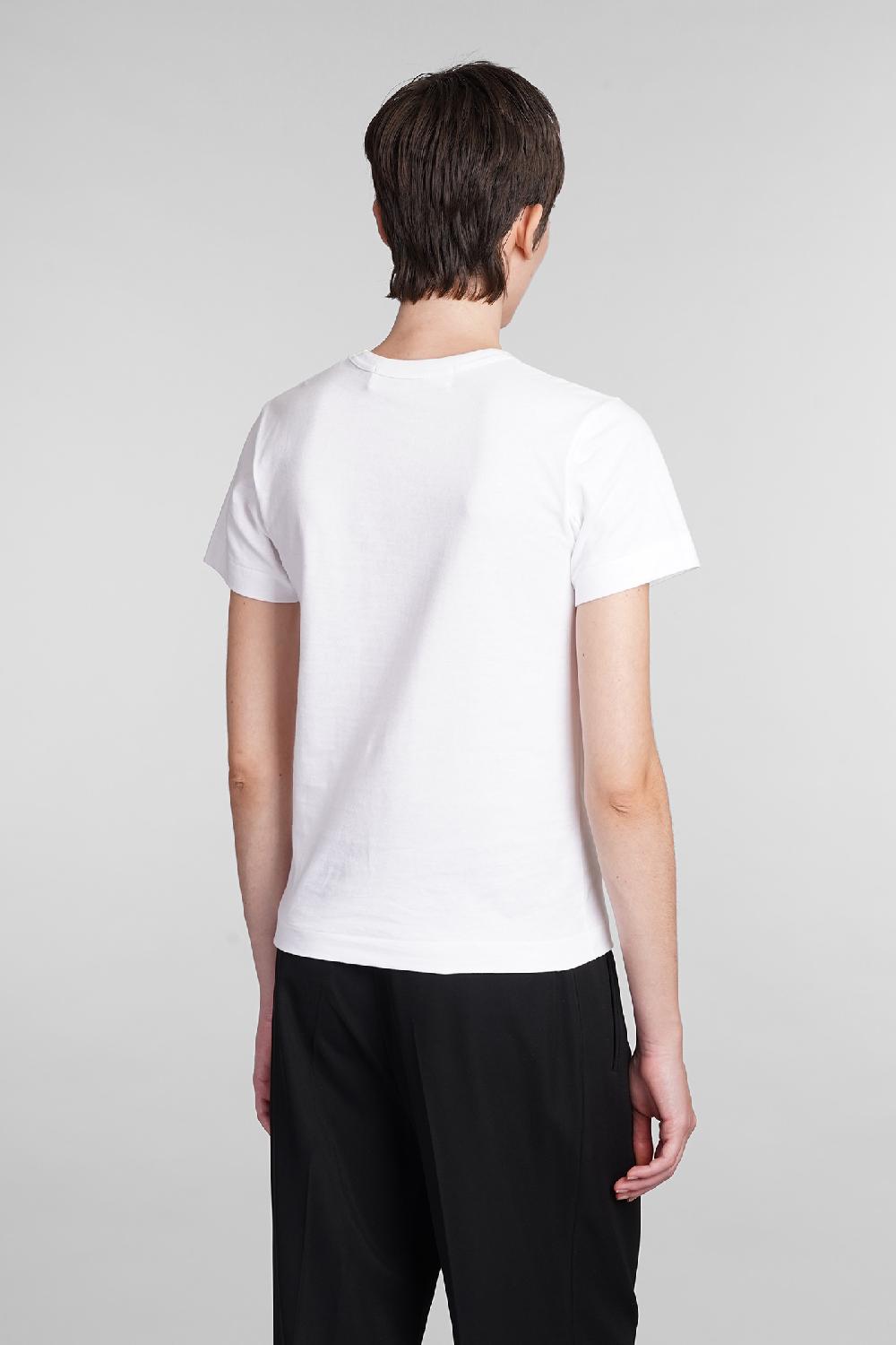 Deliberti Comme Des Garcons Play T-shirt In Cotone Bianco Cod. 407060 - Deliberti The Luxury Shopping