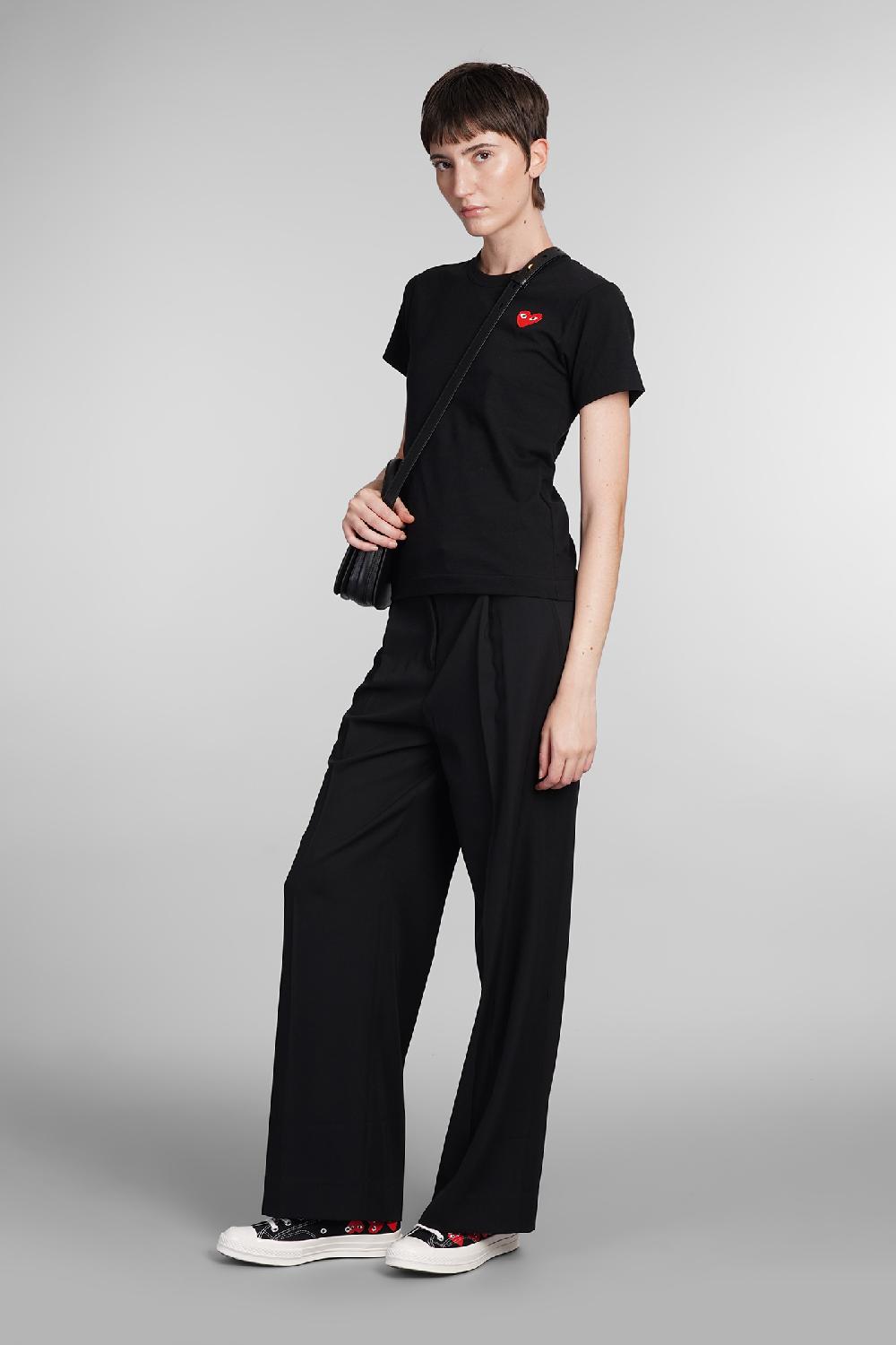 Deliberti Comme Des Garcons Play T-shirt In Cotone Nero Cod. 407061 - Deliberti The Luxury Shopping