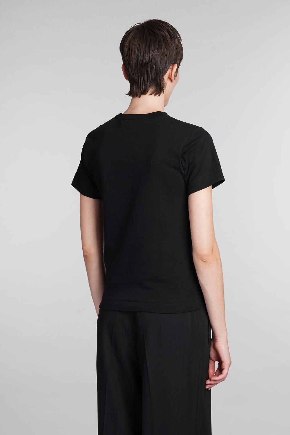 Deliberti Comme Des Garcons Play T-shirt In Cotone Nero Cod. 407061 - Deliberti The Luxury Shopping