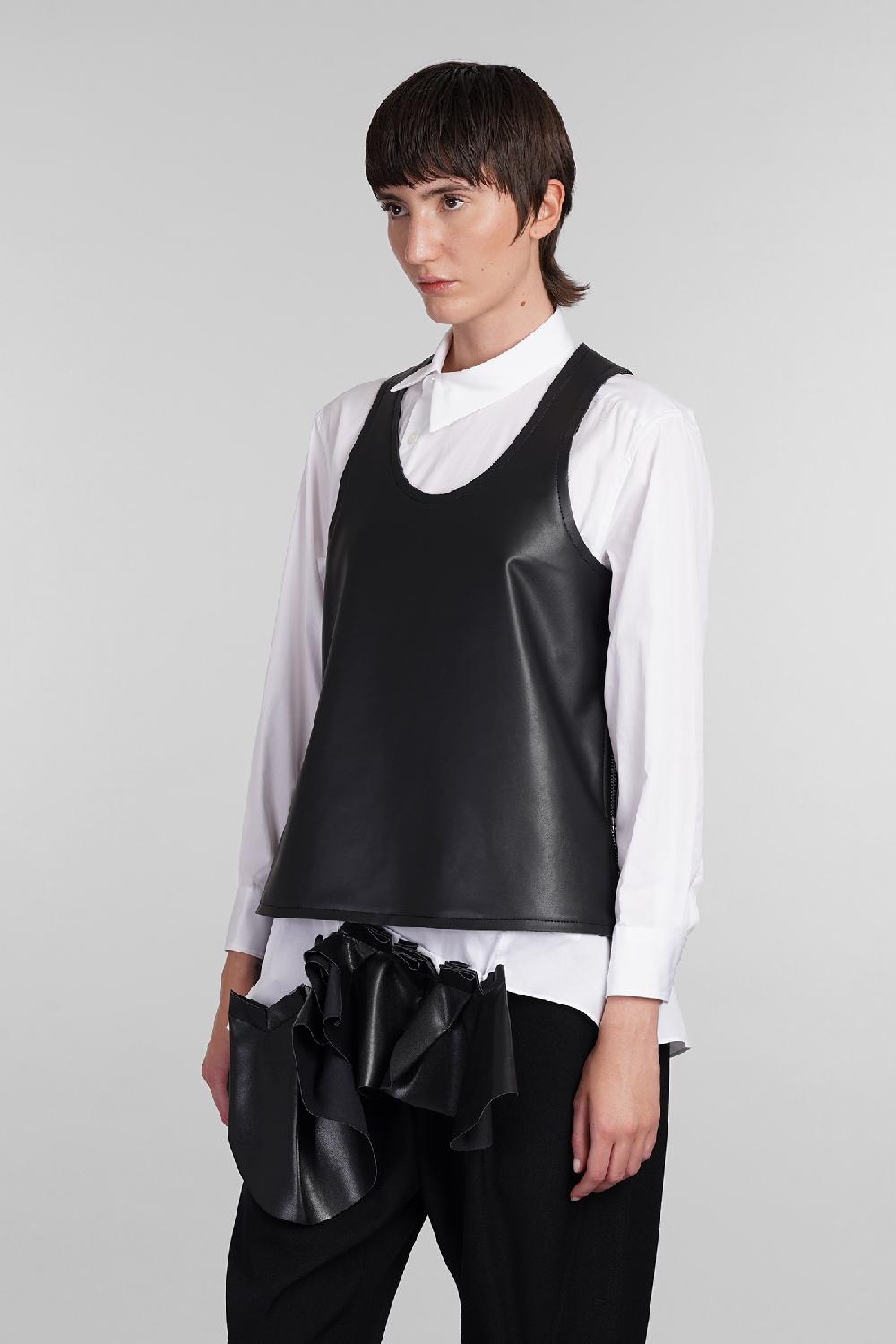 Deliberti Comme Des Garcons Topwear In Poliuretano Nero Cod. 406922 - Deliberti The Luxury Shopping