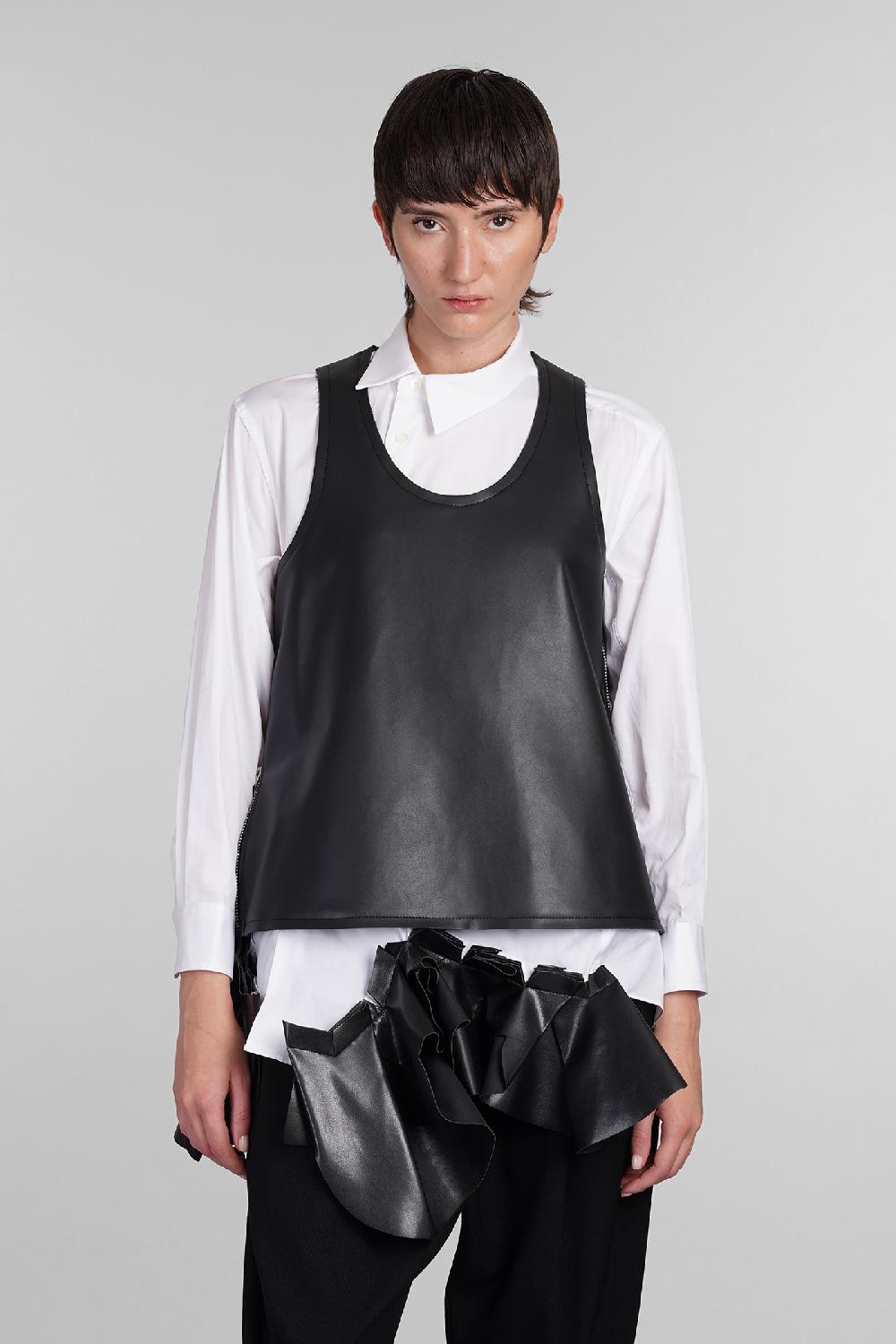 Deliberti Comme des Garcons Topwear in poliuretano nero cod. 406922 - Deliberti The Luxury Shopping