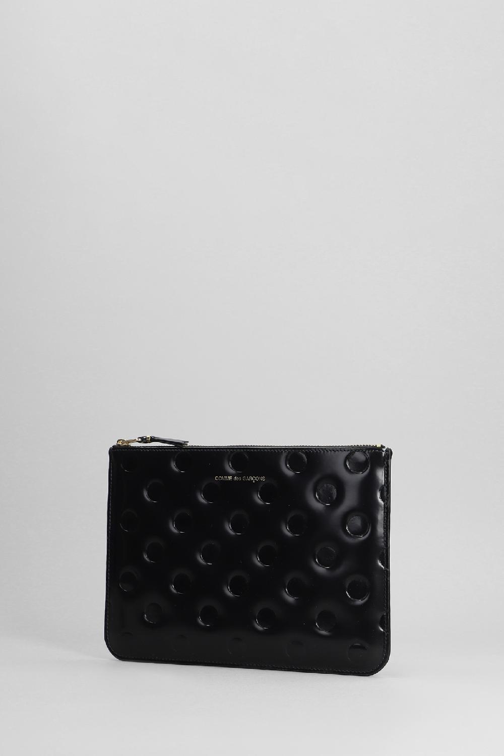 Deliberti Comme Des Garcons Wallet Pochette In Pelle Nera Cod. 402102 - Deliberti The Luxury Shopping