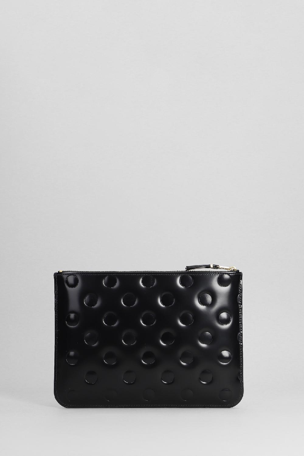 Deliberti Comme Des Garcons Wallet Pochette In Pelle Nera Cod. 402102 - Deliberti The Luxury Shopping