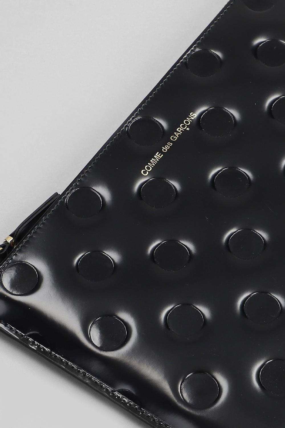 Deliberti Comme Des Garcons Wallet Pochette In Pelle Nera Cod. 402102 - Deliberti The Luxury Shopping