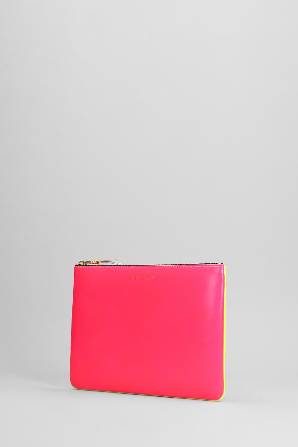 Deliberti Comme Des Garcons Wallet Pochette In Pelle Rosa Cod. 402103 - Deliberti The Luxury Shopping