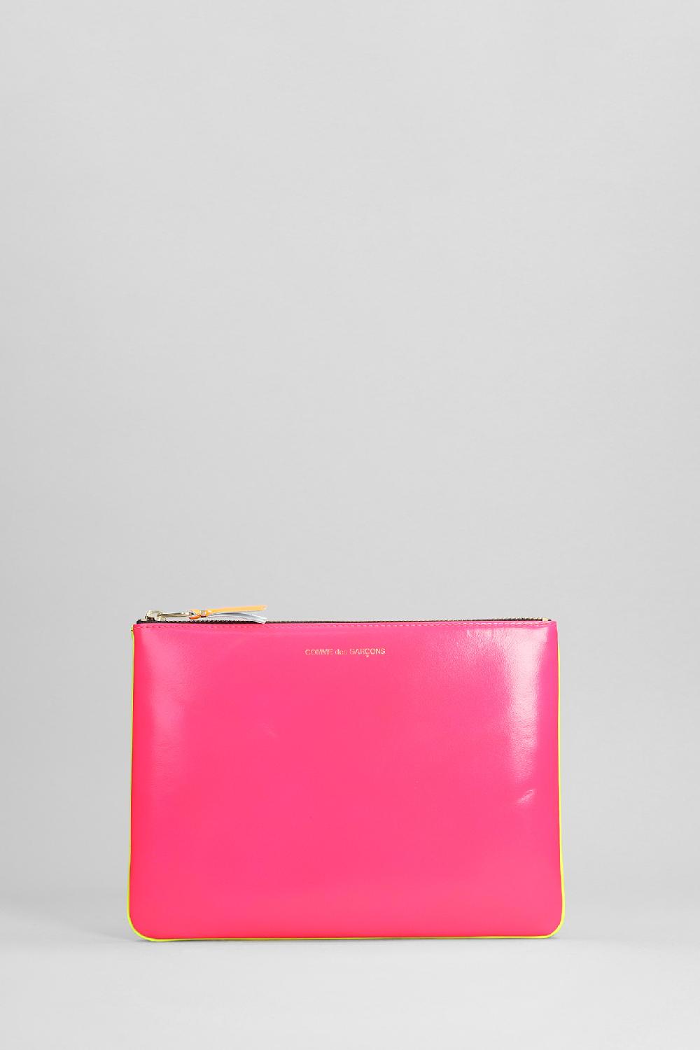 Deliberti Comme des Garcons Wallet Pochette in pelle rosa cod. 402103 - Deliberti The Luxury Shopping