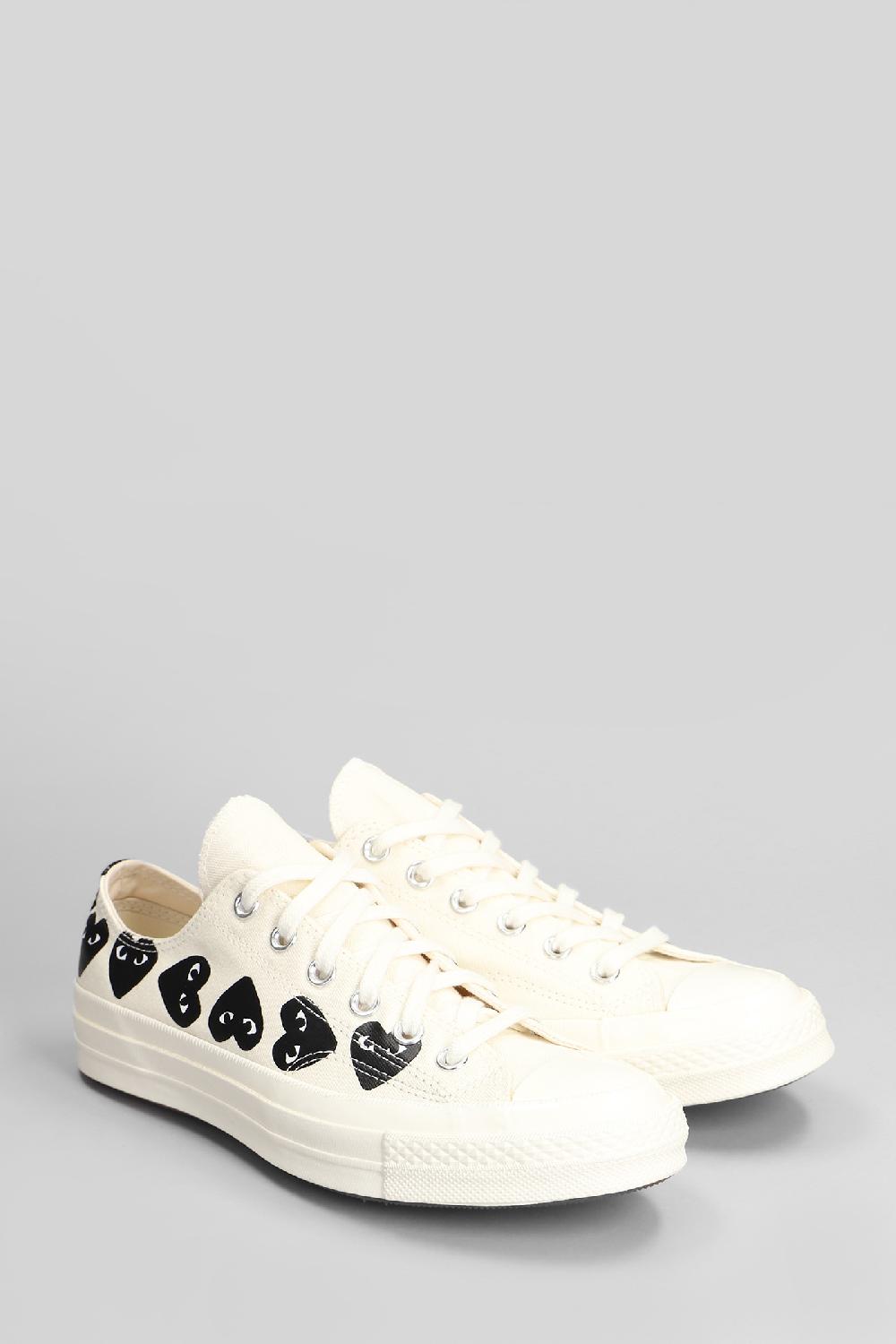 Deliberti Converse X COMME Des GARÇONS PLAY Sneakers Chuck 70 Cdg Low In Cotone Beige Cod. 410135 - Deliberti The Luxury Shopping