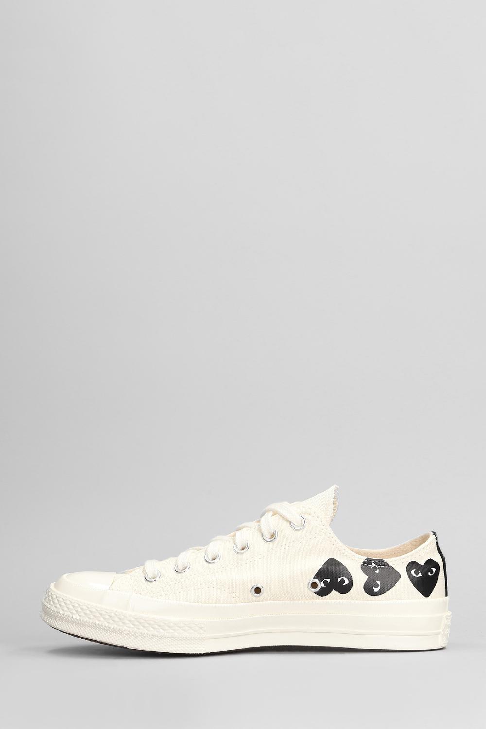 Deliberti Converse X COMME Des GARÇONS PLAY Sneakers Chuck 70 Cdg Low In Cotone Beige Cod. 410135 - Deliberti The Luxury Shopping