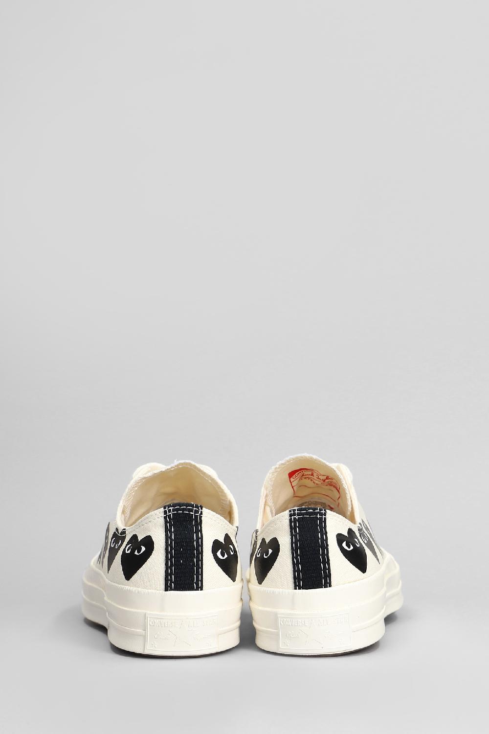 Deliberti Converse X COMME Des GARÇONS PLAY Sneakers Chuck 70 Cdg Low In Cotone Beige Cod. 410135 - Deliberti The Luxury Shopping