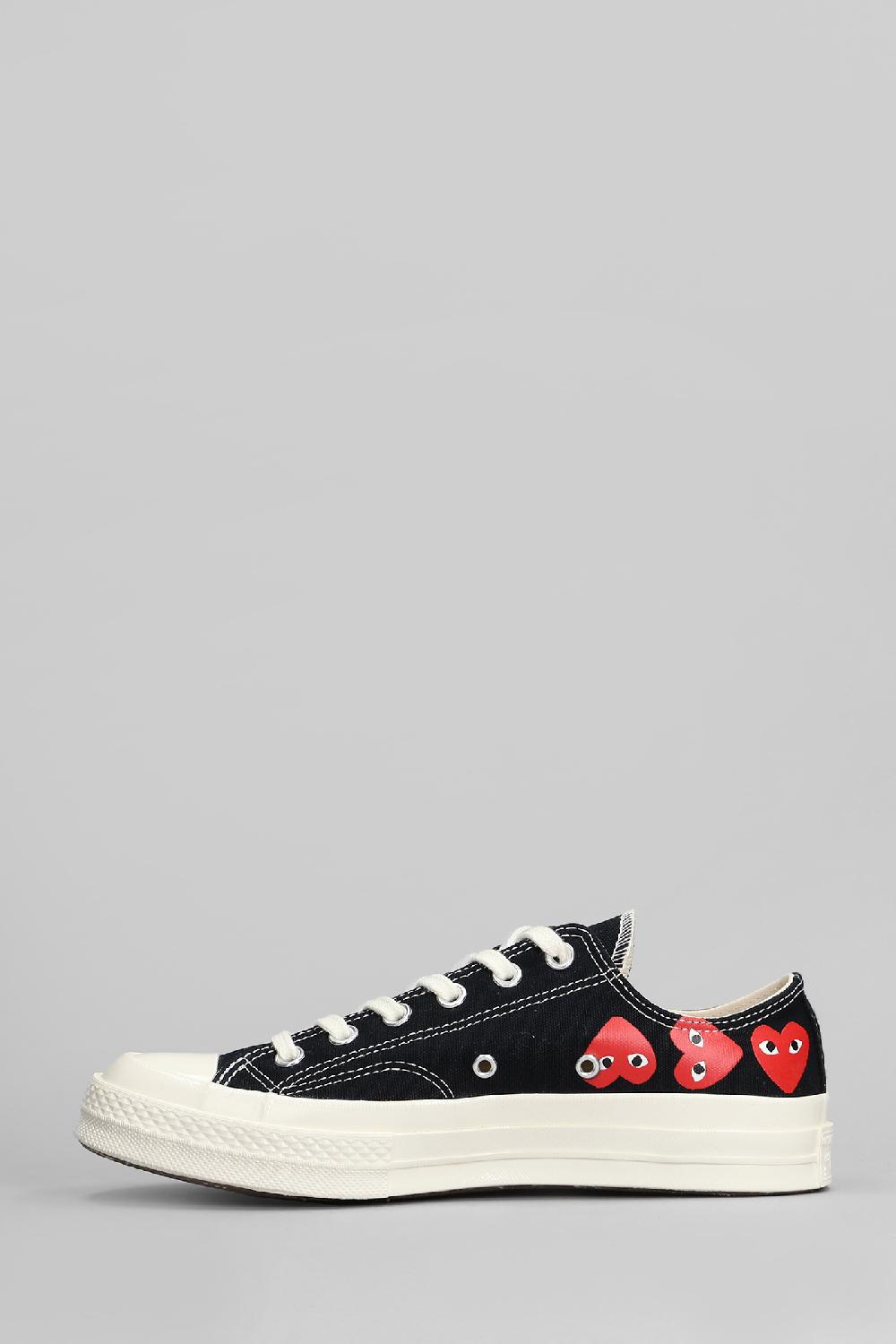 Deliberti Converse X COMME Des GARÇONS PLAY Sneakers Chuck 70 Cdg Low In Cotone Nero Cod. 410136 - Deliberti The Luxury Shopping