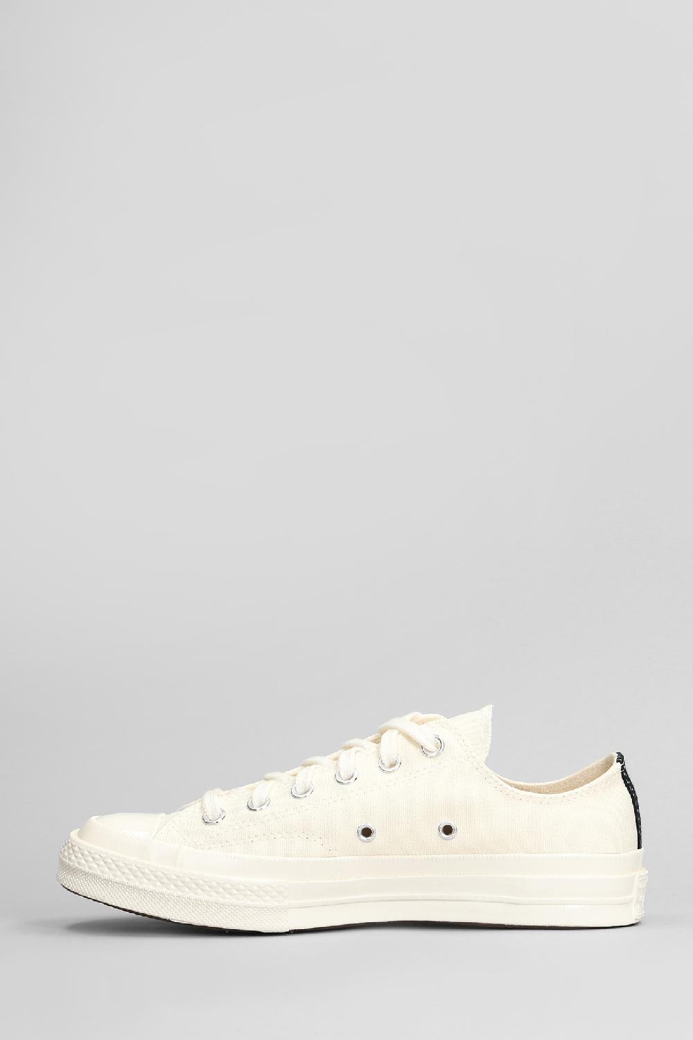 Deliberti Converse X COMME Des GARÇONS PLAY Sneakers Chuck 70 Cdg Low In Cotone Beige Cod. 410138 - Deliberti The Luxury Shopping